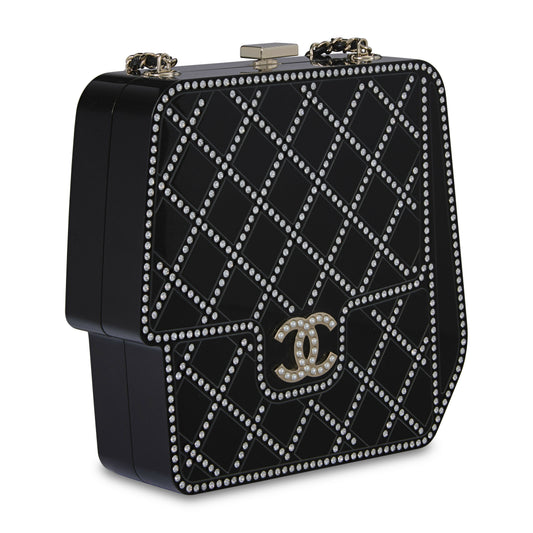 Chanel Métiers d’Art Paris–Cosmopolite 2017 Black Lucite Evening Bag