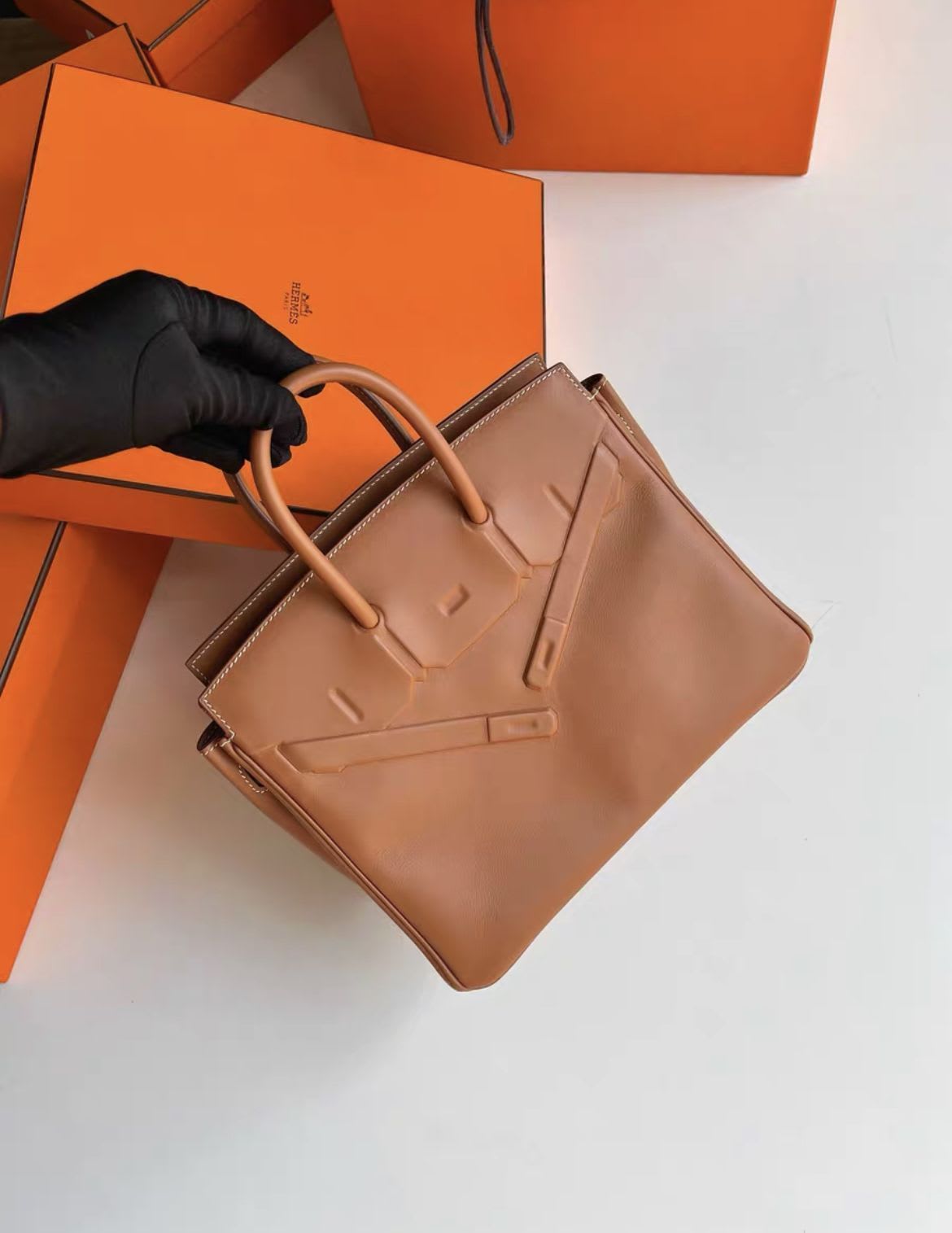 Hermès HERMES birkin shadow 25 shadow bag golden brown z-engraved 306003 box ticket - 25 Tote Bag - Used fashion item from Top Quality Luxury Designers Bag