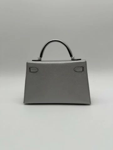 Hermès Kelly 20 Argent Chèvre PHW K 2025