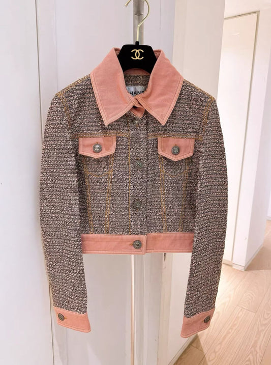 CHANEL Chanel orange and pink tweed jacket - 34 Jacket - Used fashion item from Top Quality Luxury Designers Bag