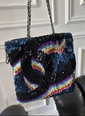 Chanel21 sequin rainbow tote