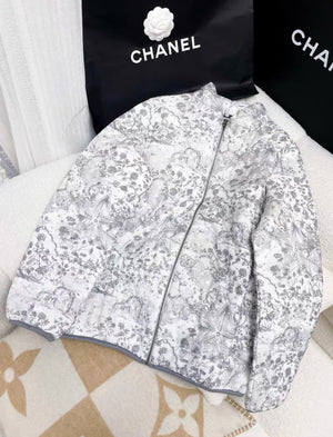 Dior Silver Print Cotton Jacket