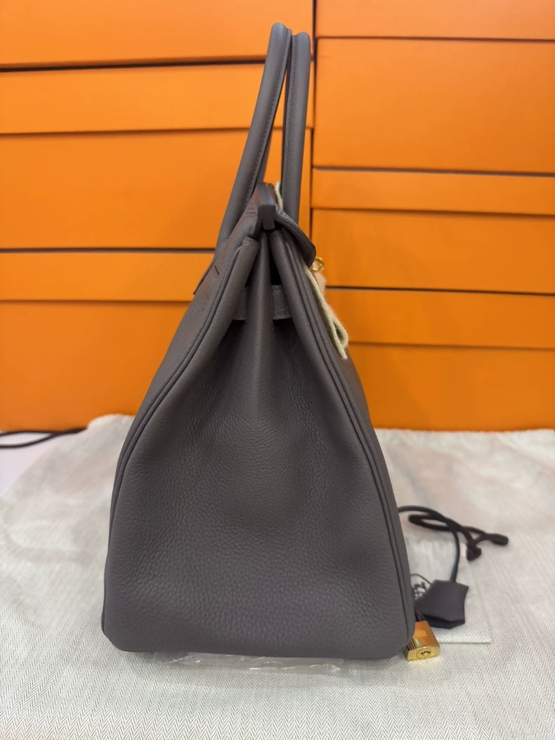 Hermes Birkin 35 grey Togo leather with gold hardware