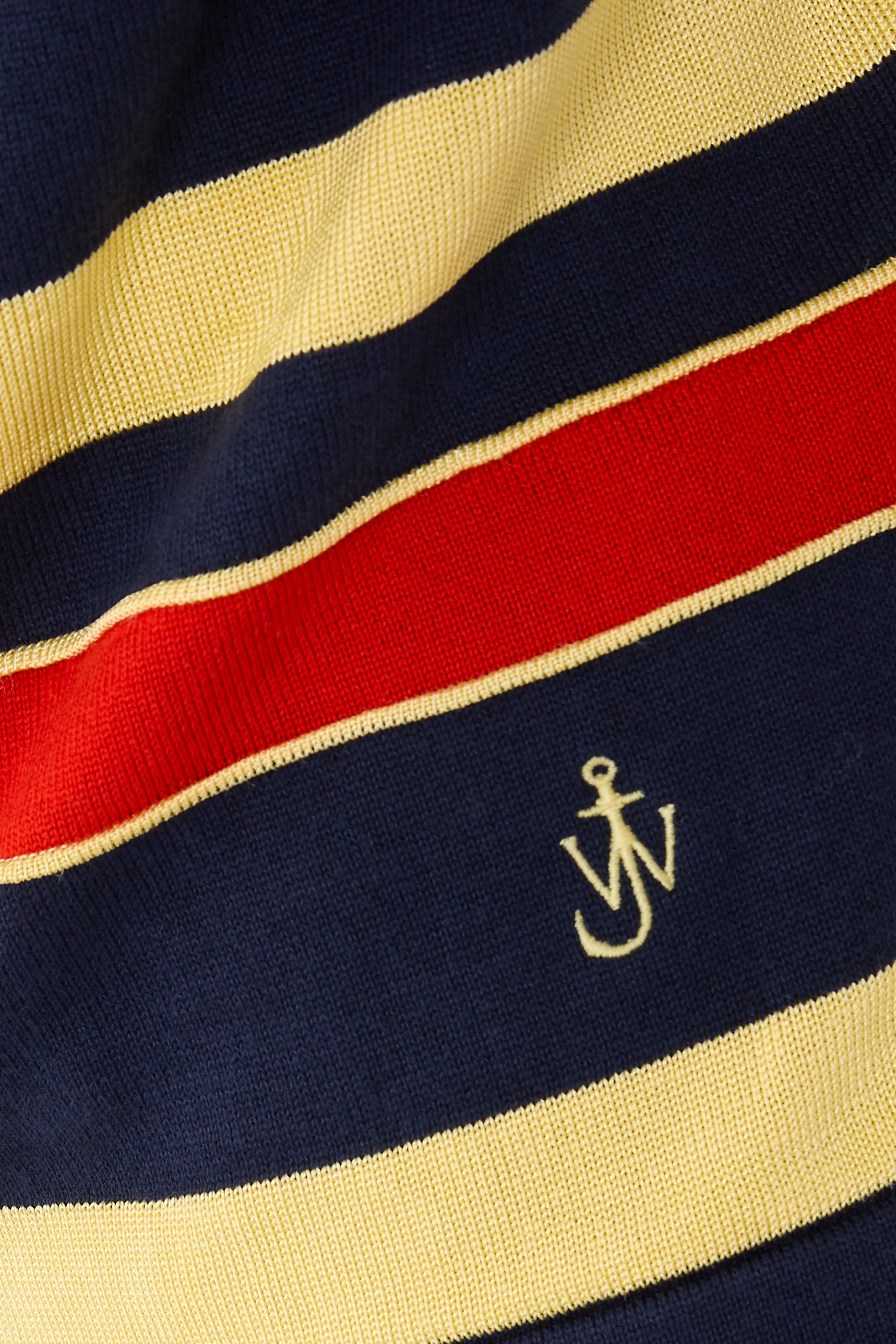  Knitted Striped Rugby Polo