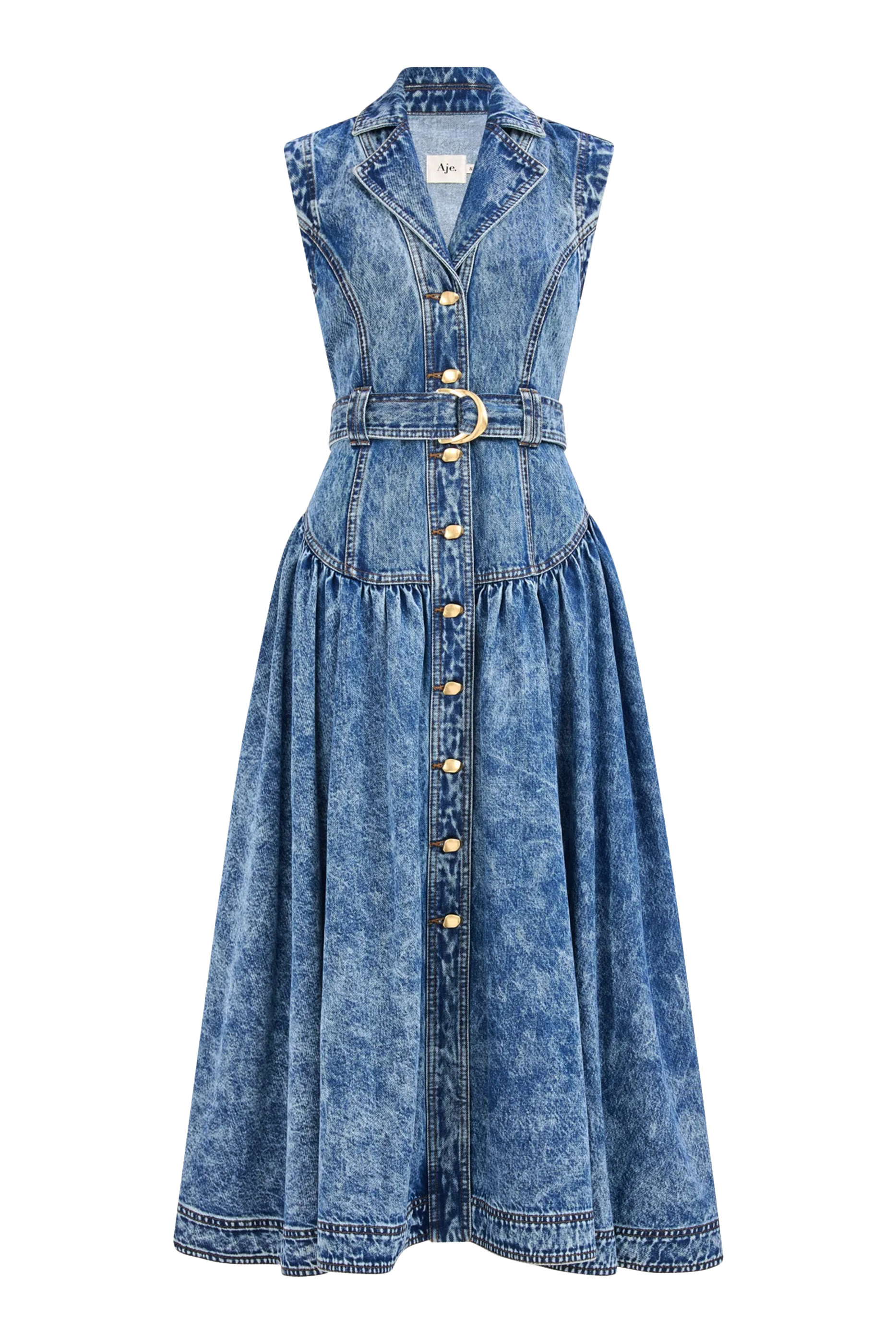 Angelina Belted Midi Dress