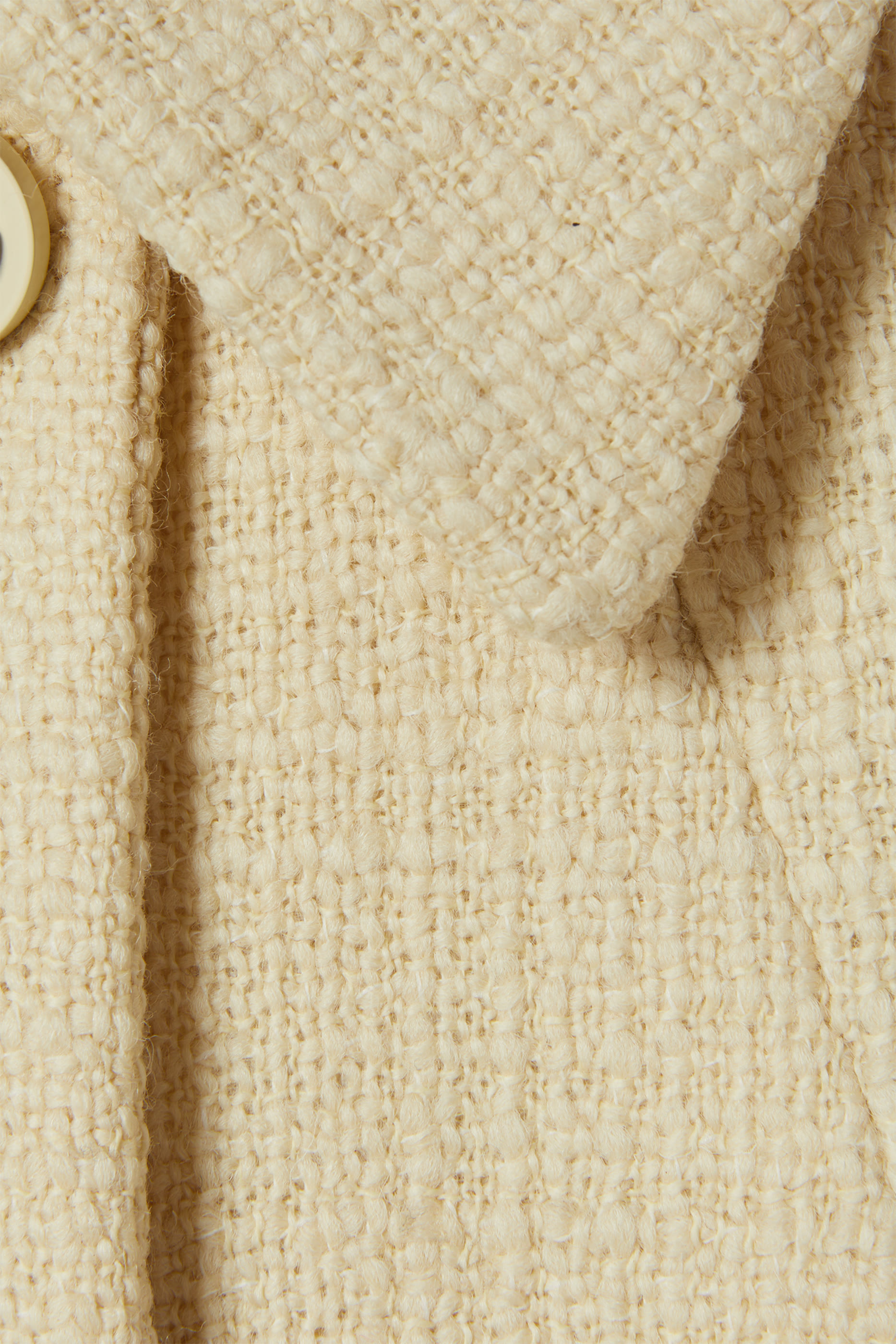 Textured Wool Tweed Coat