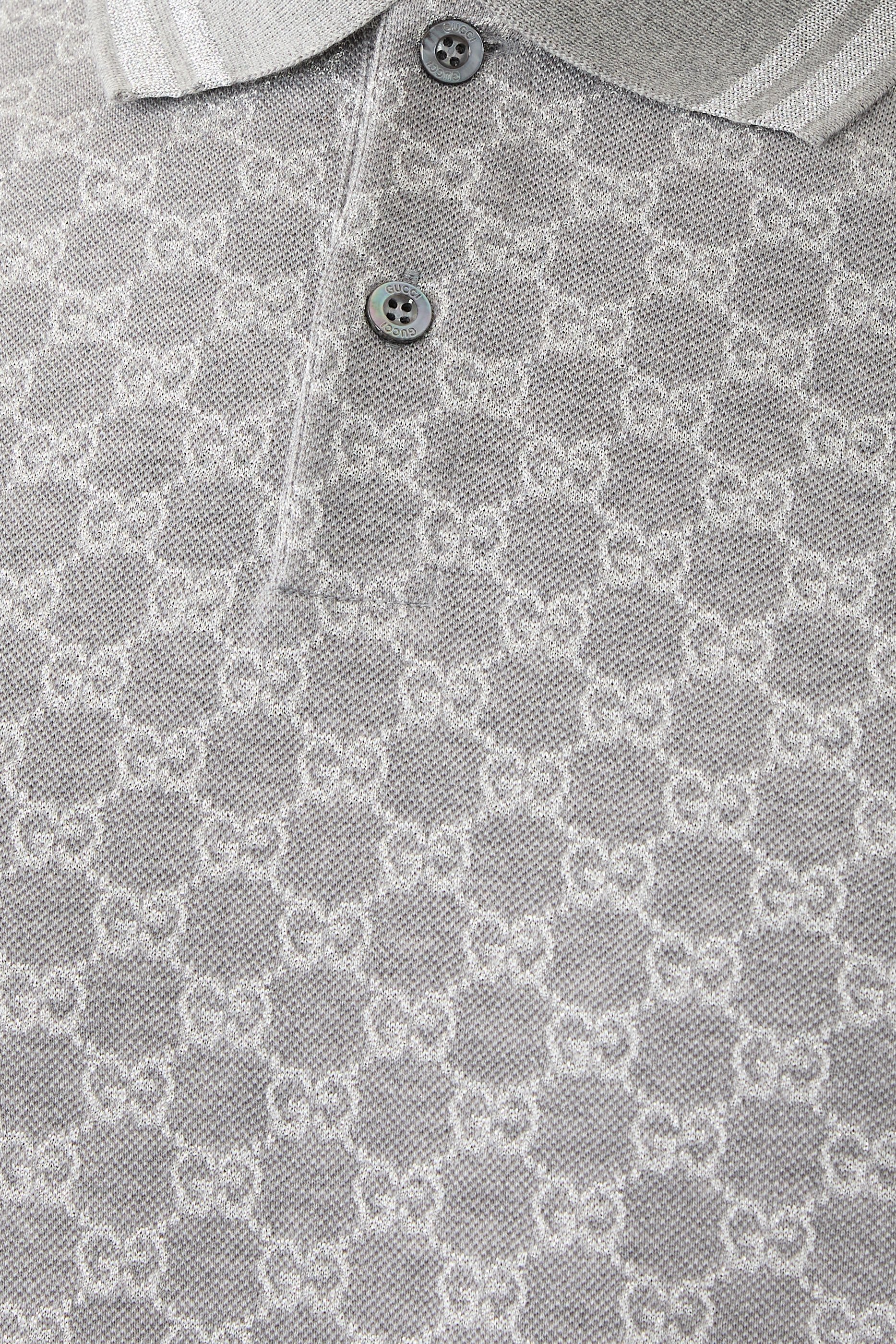 GG Cotton Lam&eacute; Jacquard Polo Shirt