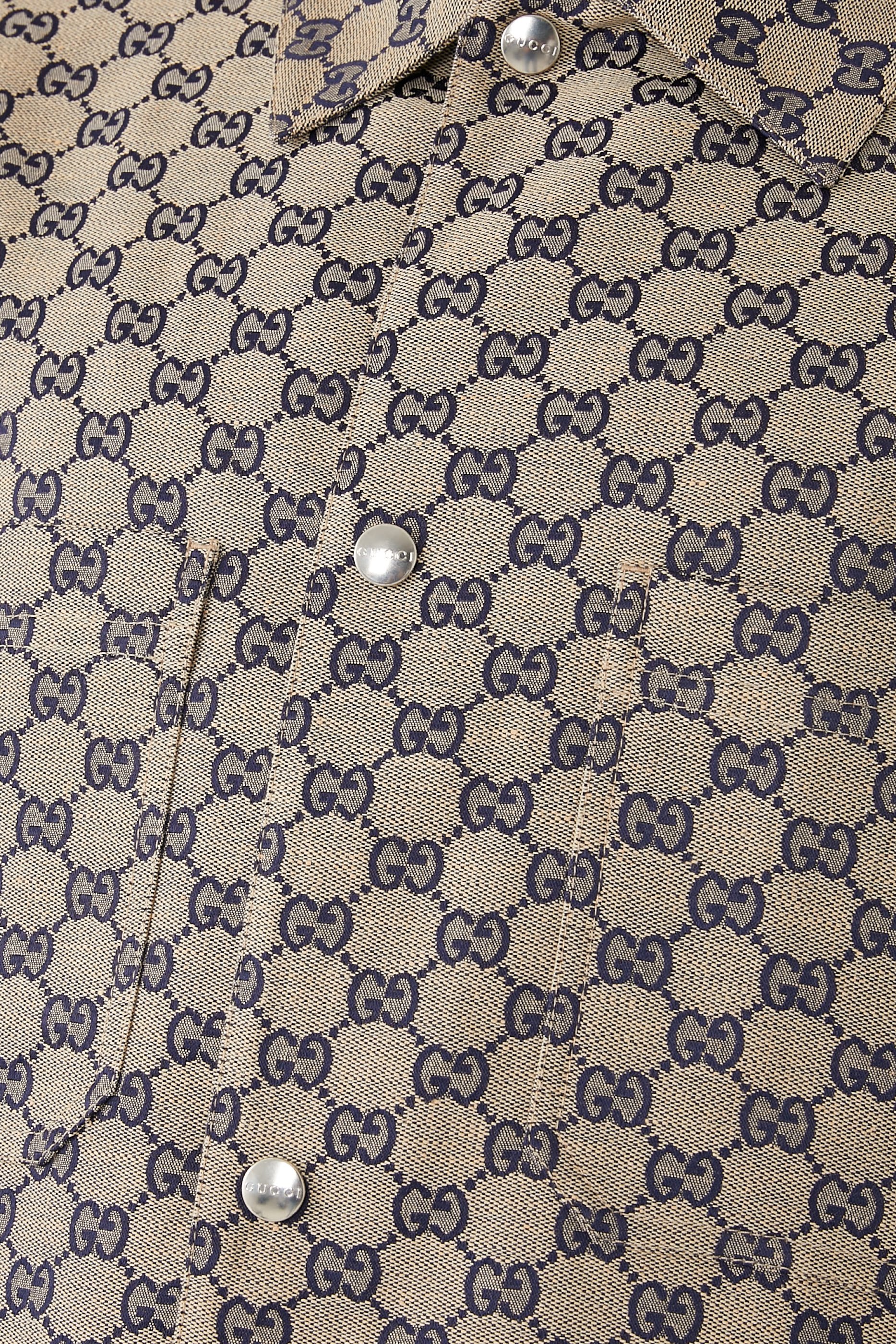 GG Linen Blend Canvas Jacket