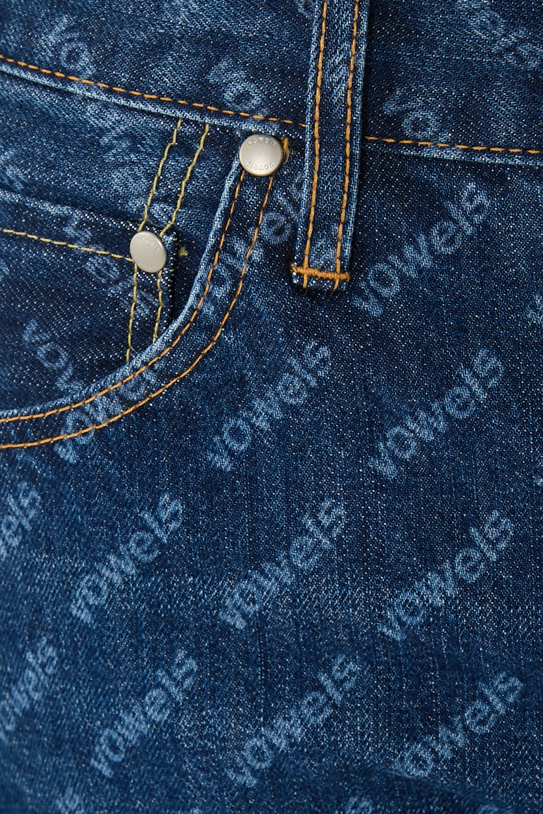 All-Over Logo Denim Pants