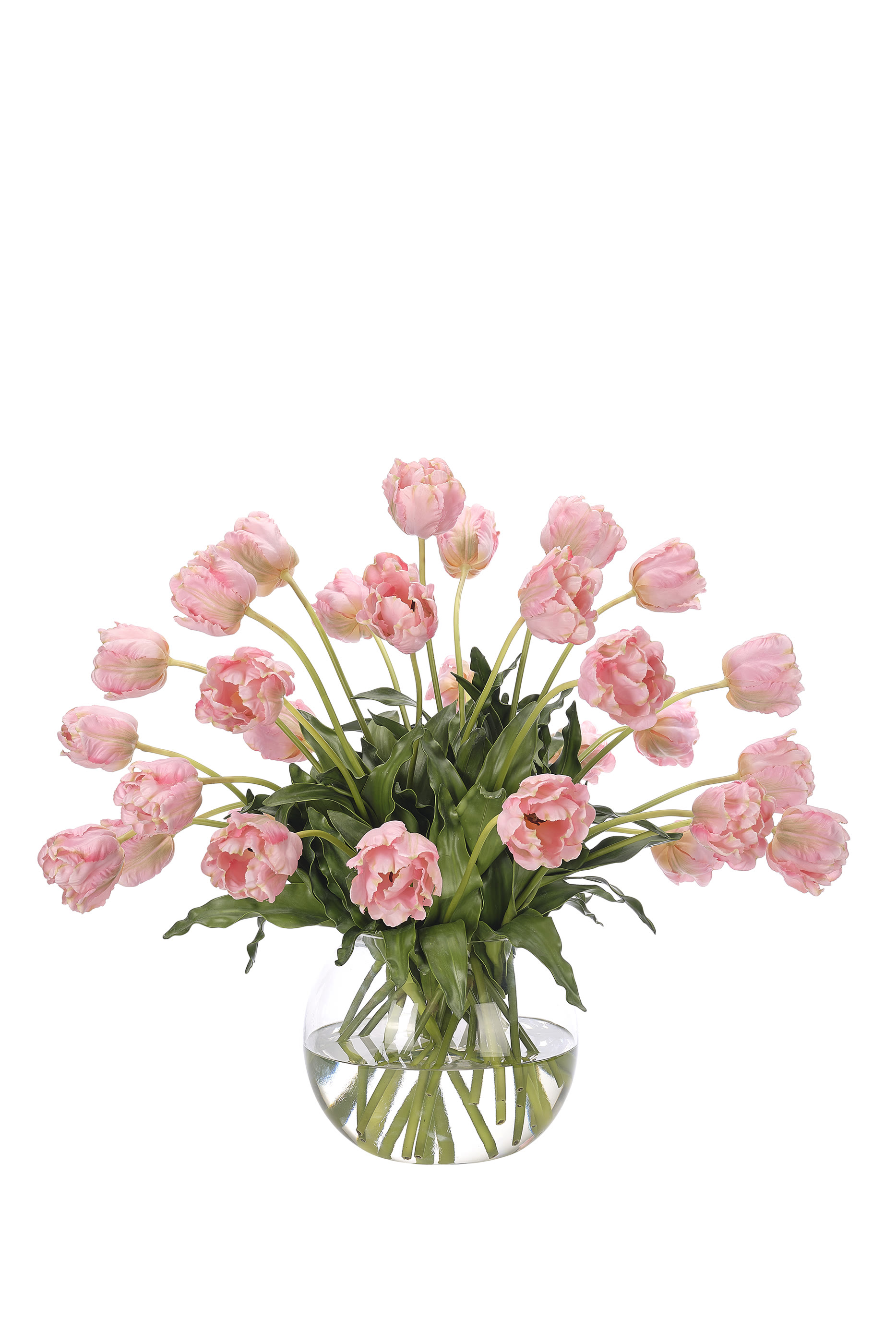 Pink Real Touch Tulip Faux Arrangement