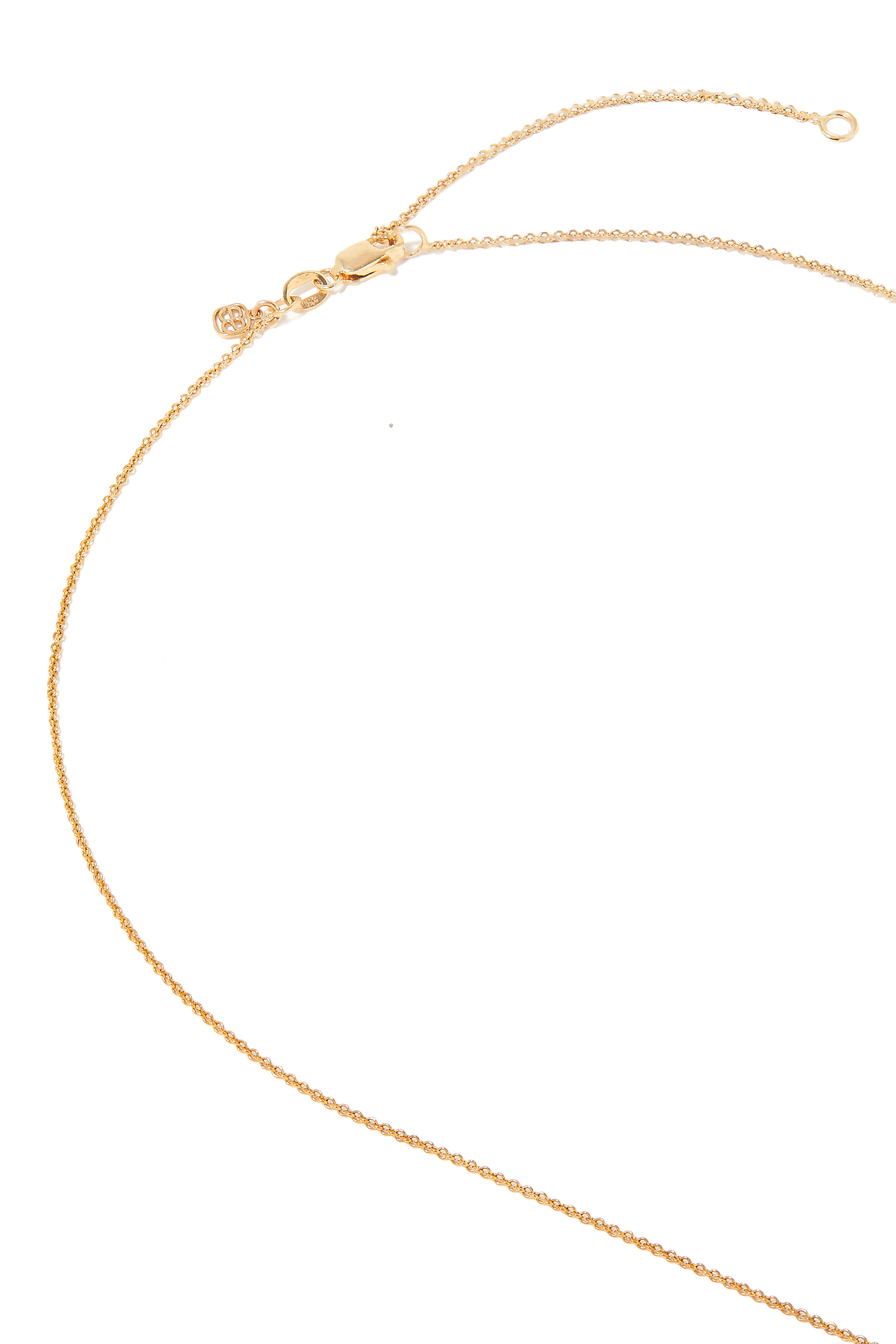 Kids Gold and Enamel Tiny Hamsa Medallion Necklace