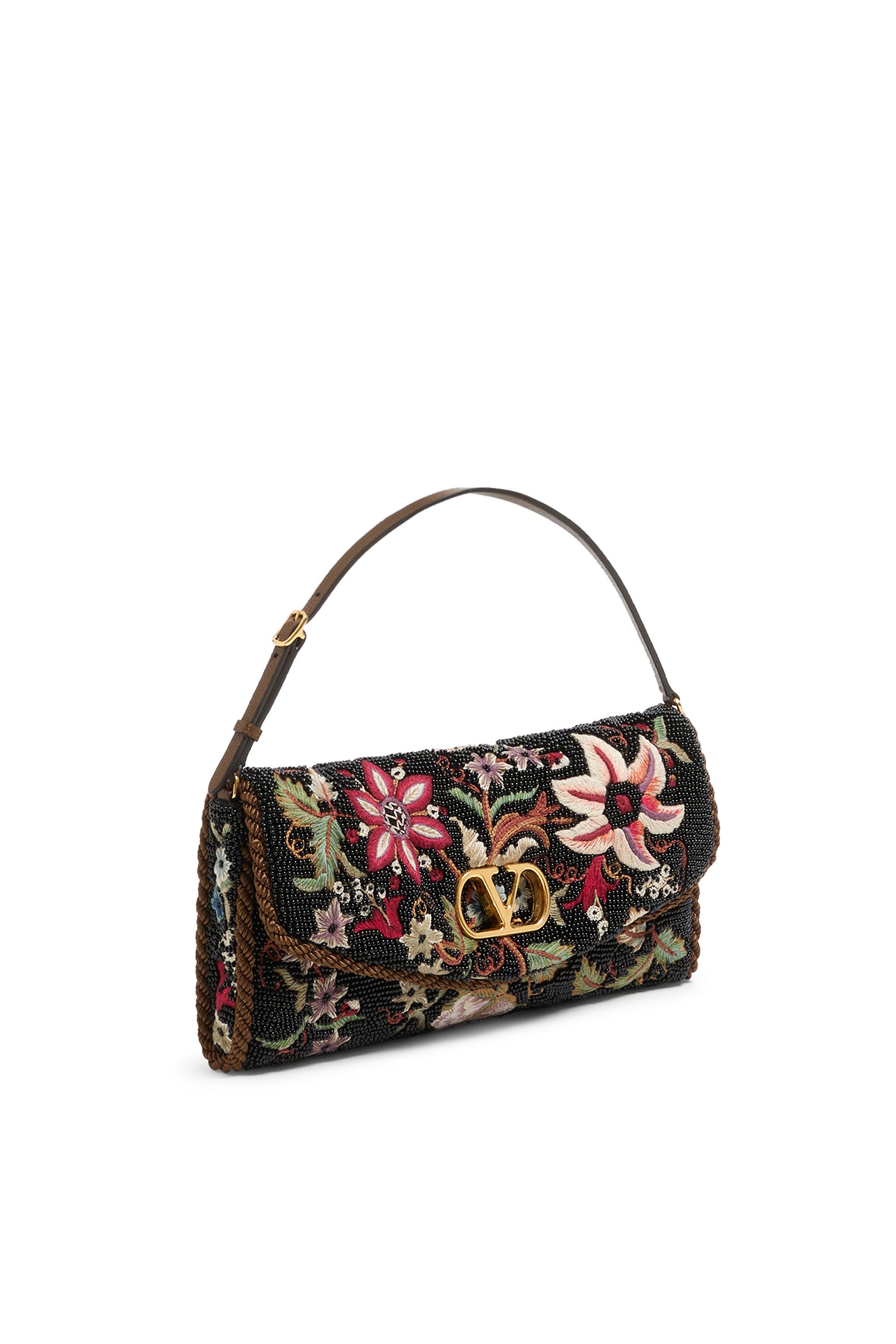 DeVain Soft Embroidered Small Shoulder Bag