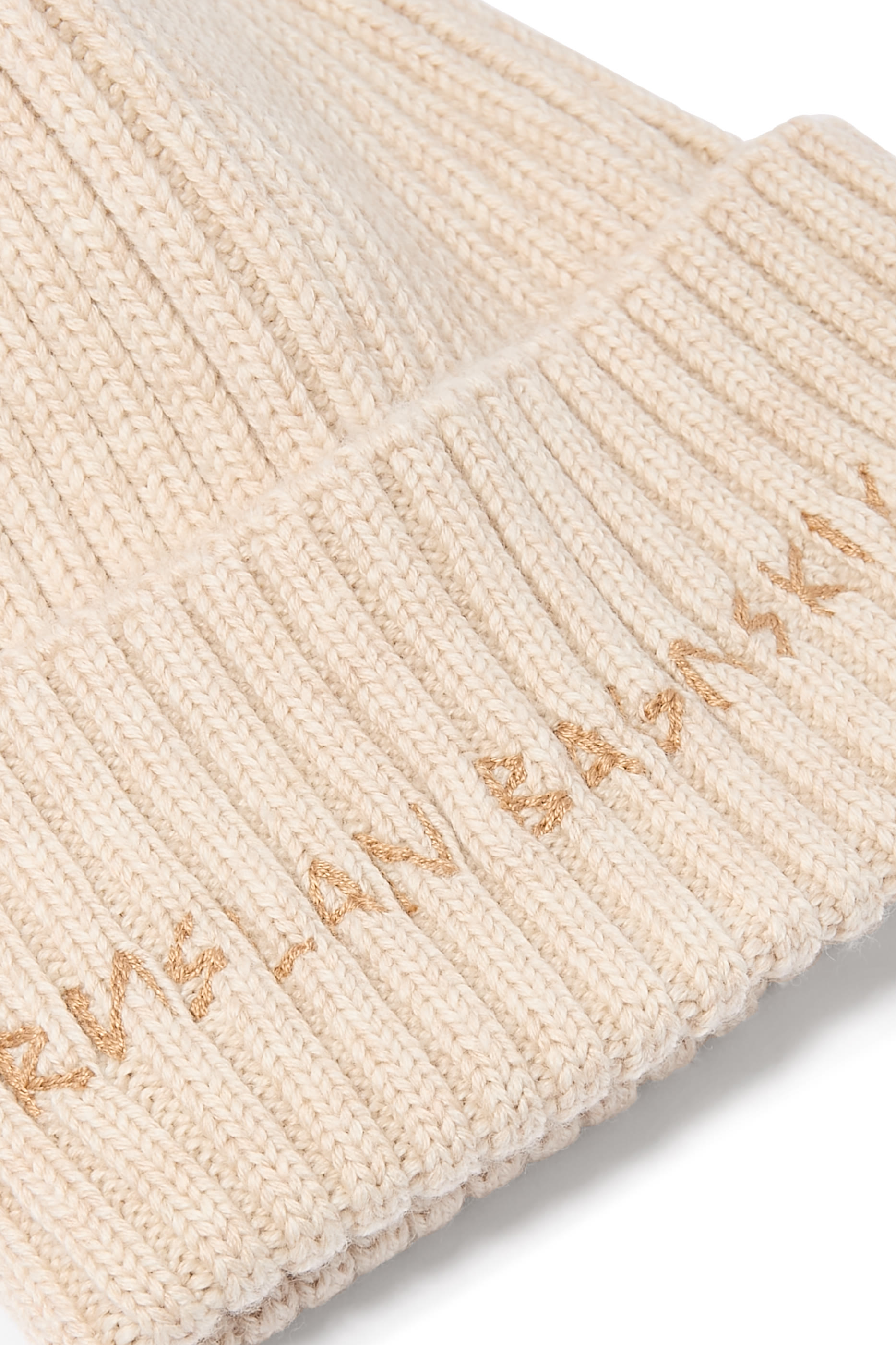 Monogram-Embroidered Wool Beanie