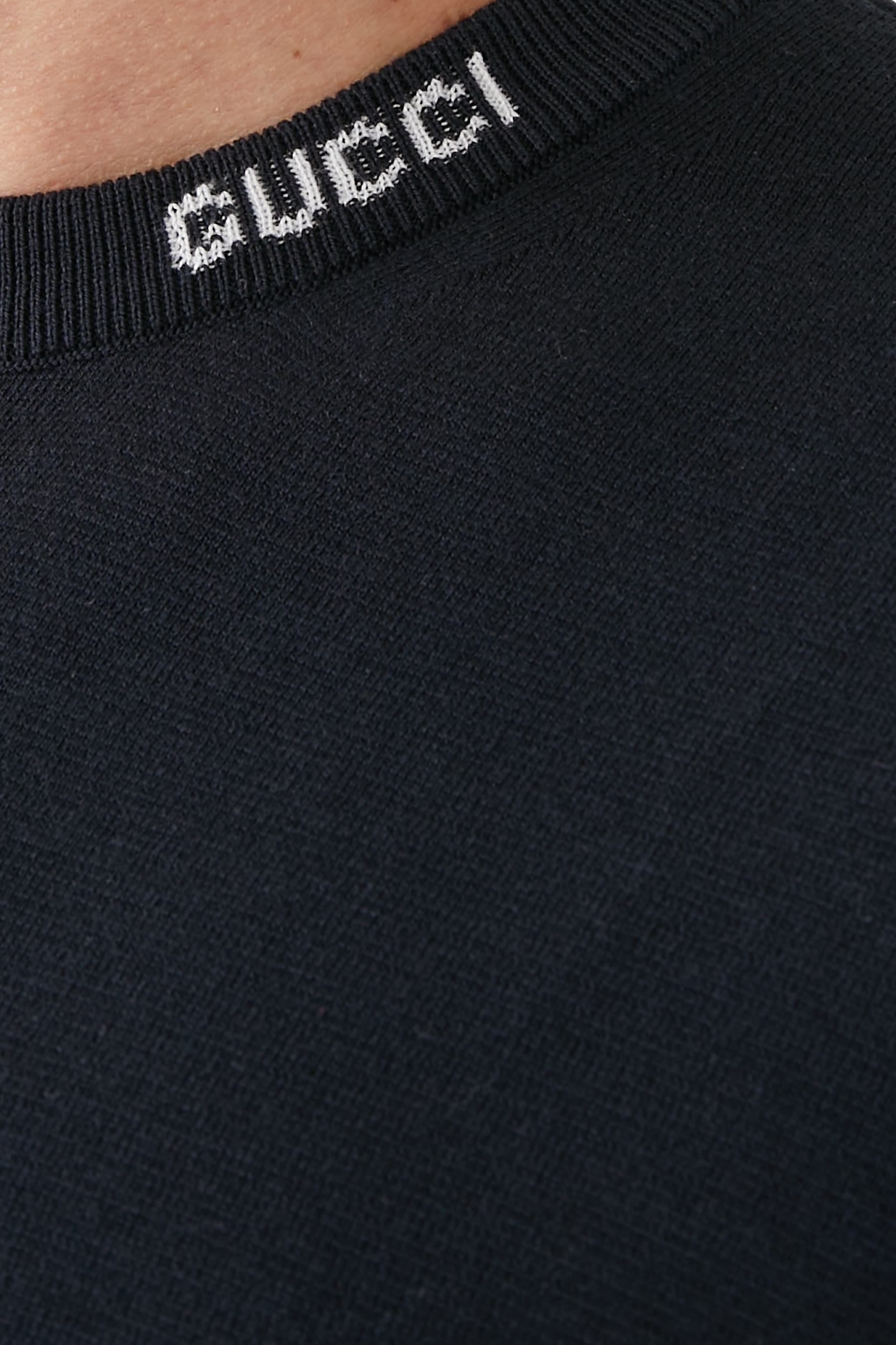 Silk Cotton T-Shirt with Intarsia