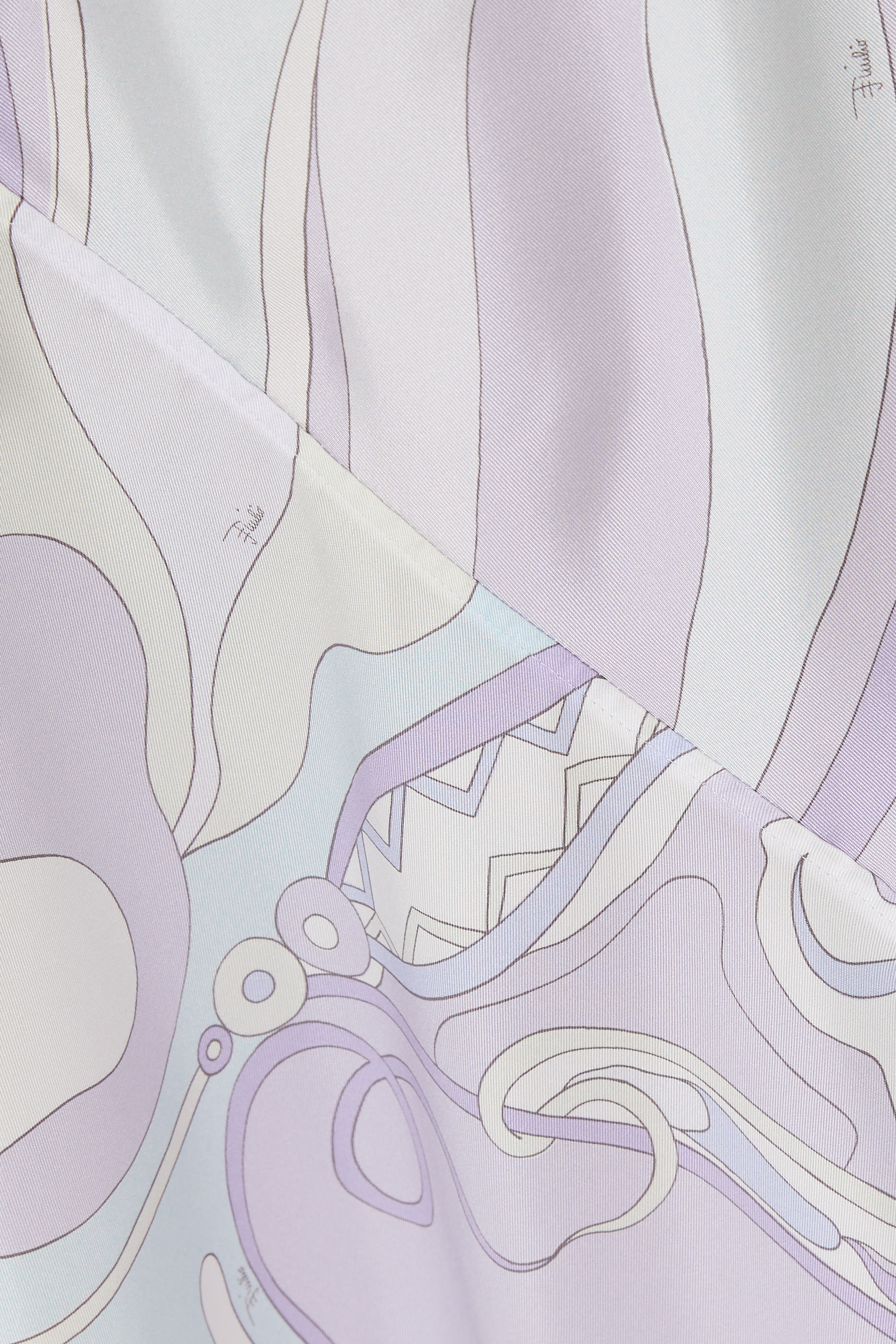 Iride Print Silk Twill Dress