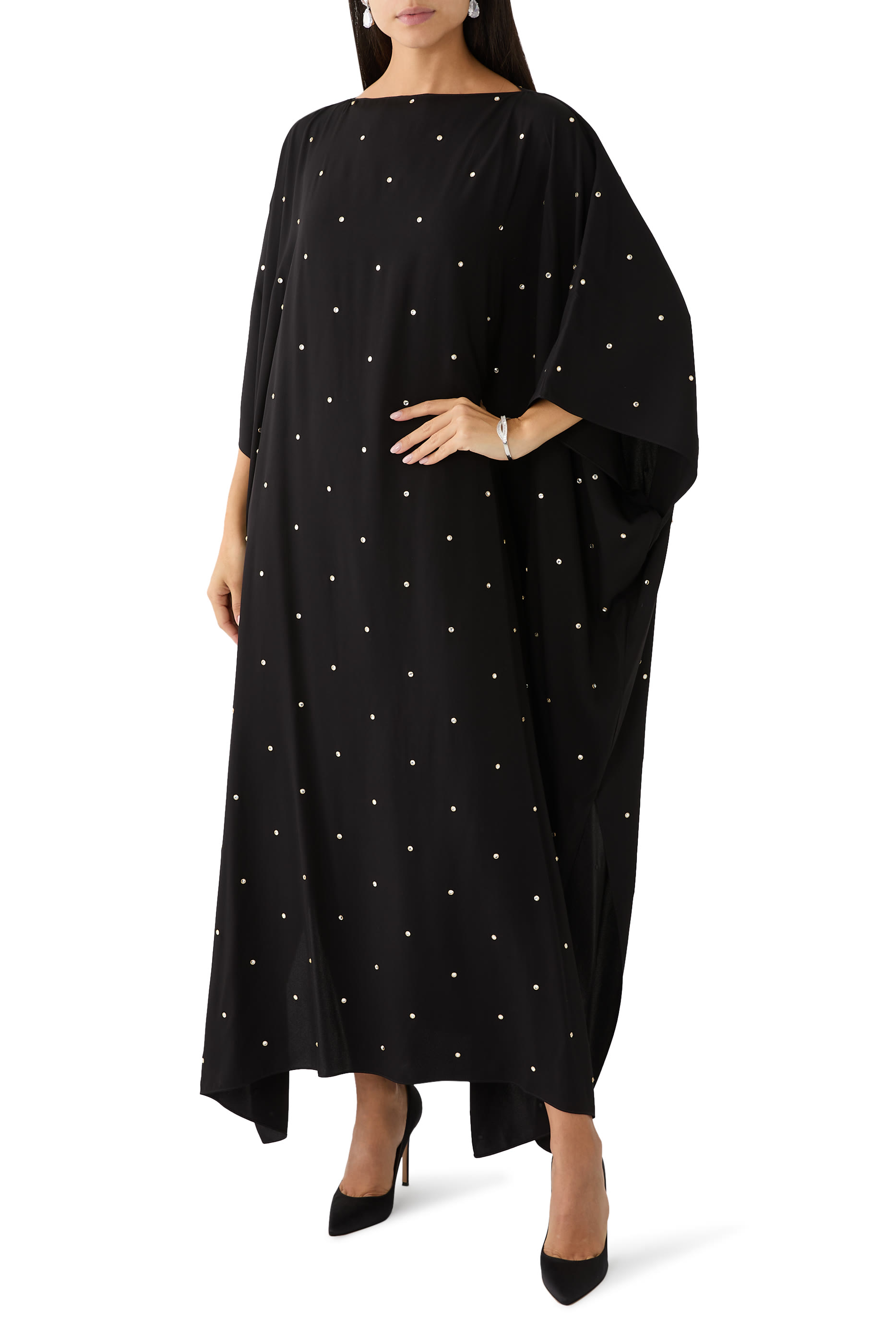 Lead-Free Crystal Kaftan Dress