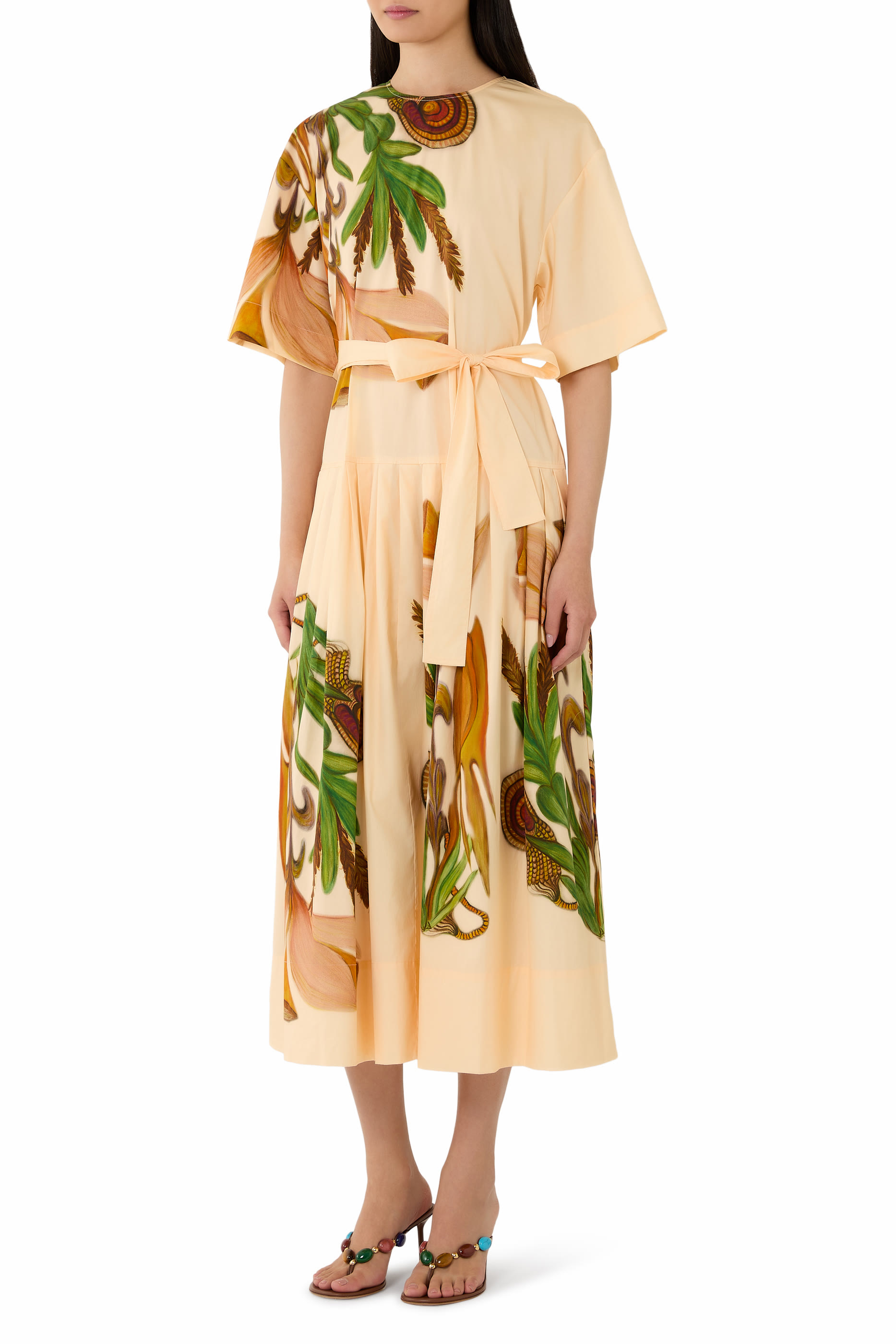 Aniline Drop Waist Cotton Dress