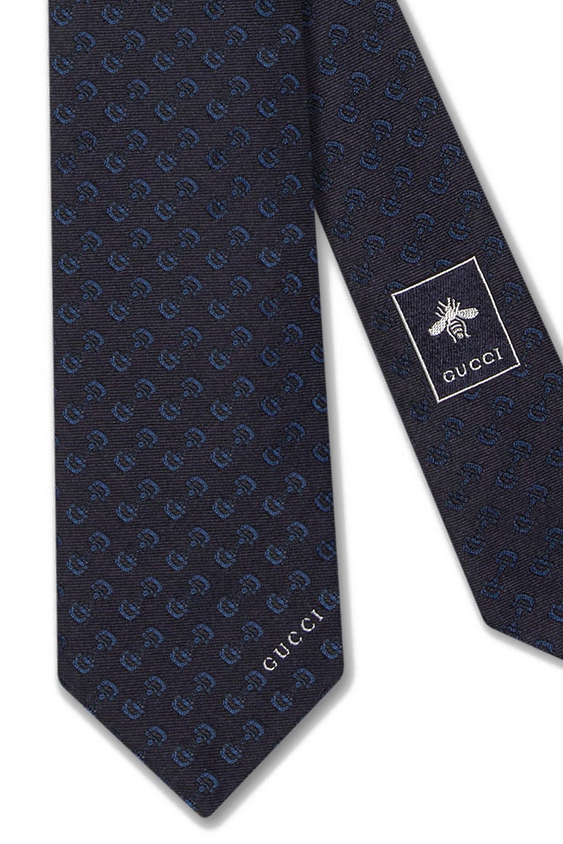 Horsebit Silk Jacquard Tie