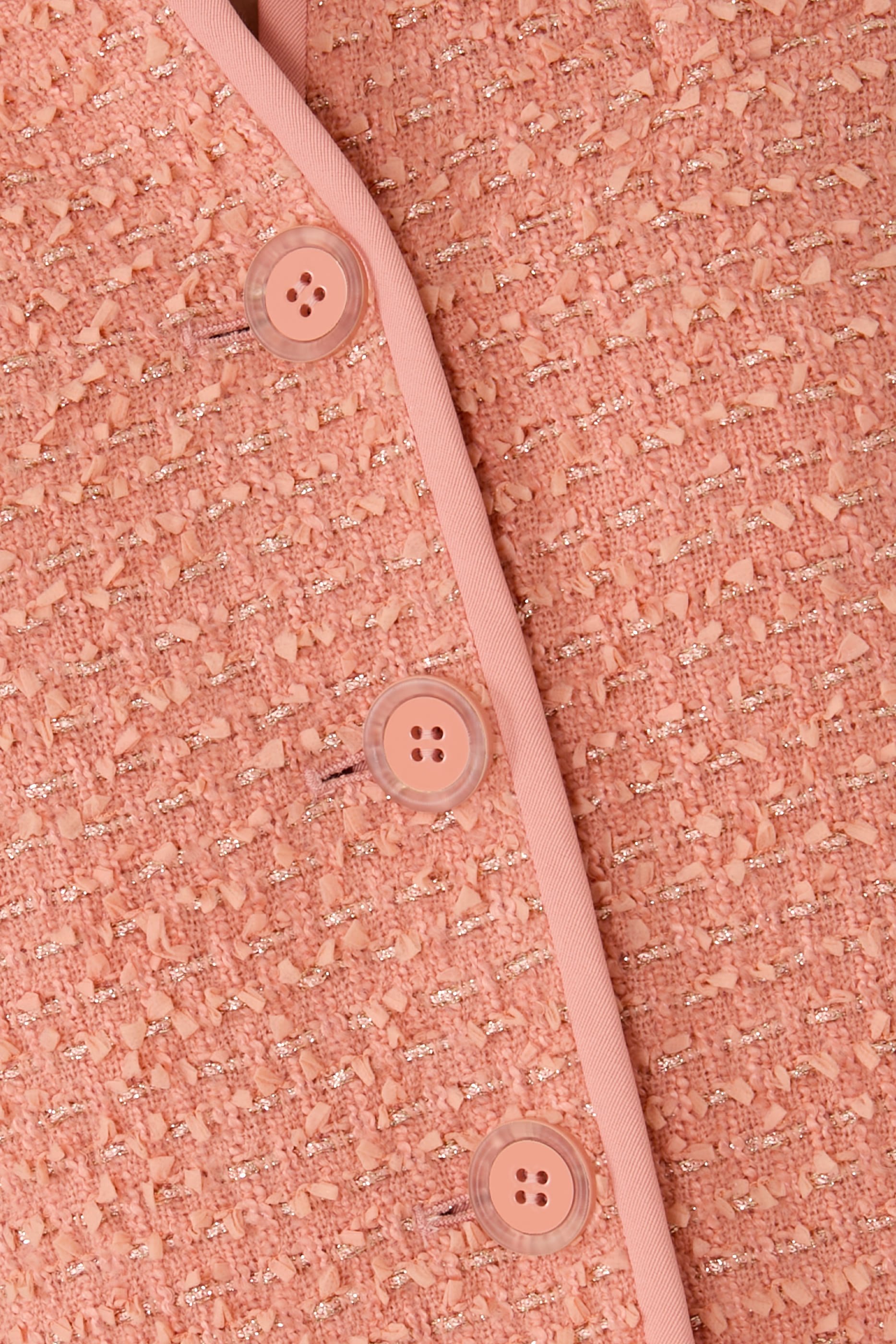 Collarless Tweed Jacket