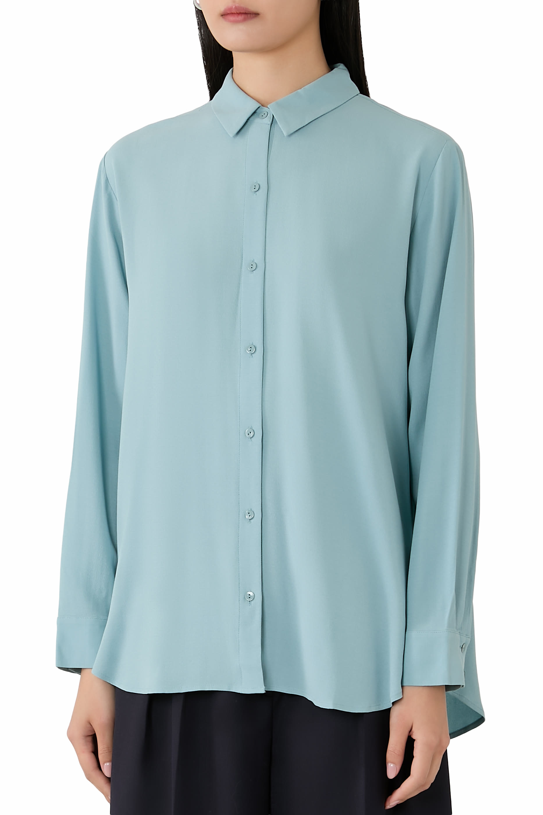 Organic Handkerchief Linen Classic Collar Shirt