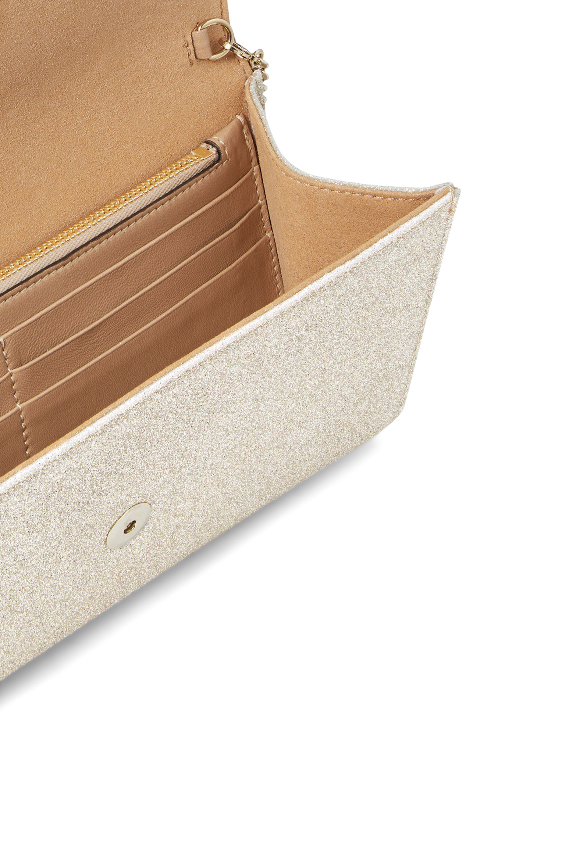 Platinum Ice Dusty Glitter Clutch Bag