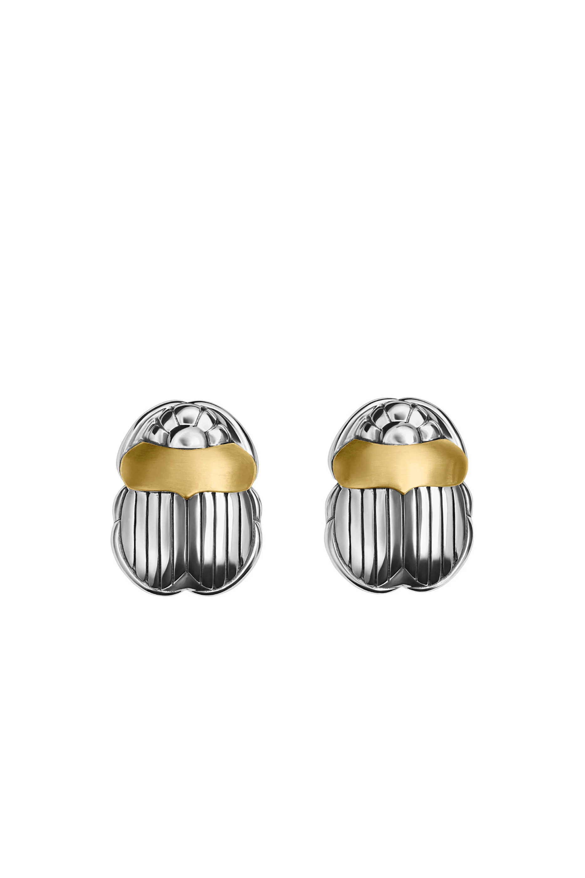  Karnak Earrings, 18K Yellow Gold & Sterling Silver