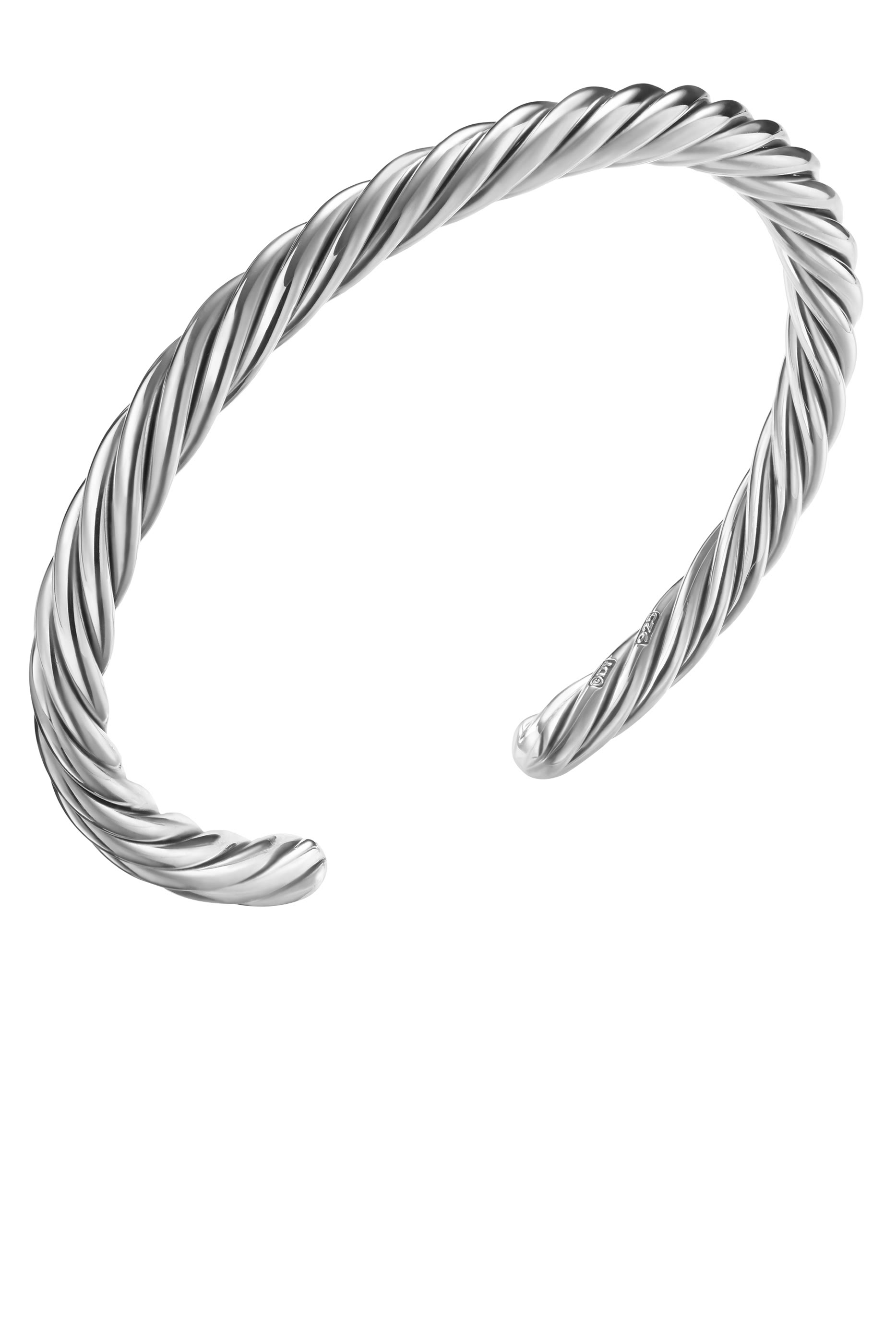 Cable Cuff Bracelet, Sterling Silver
