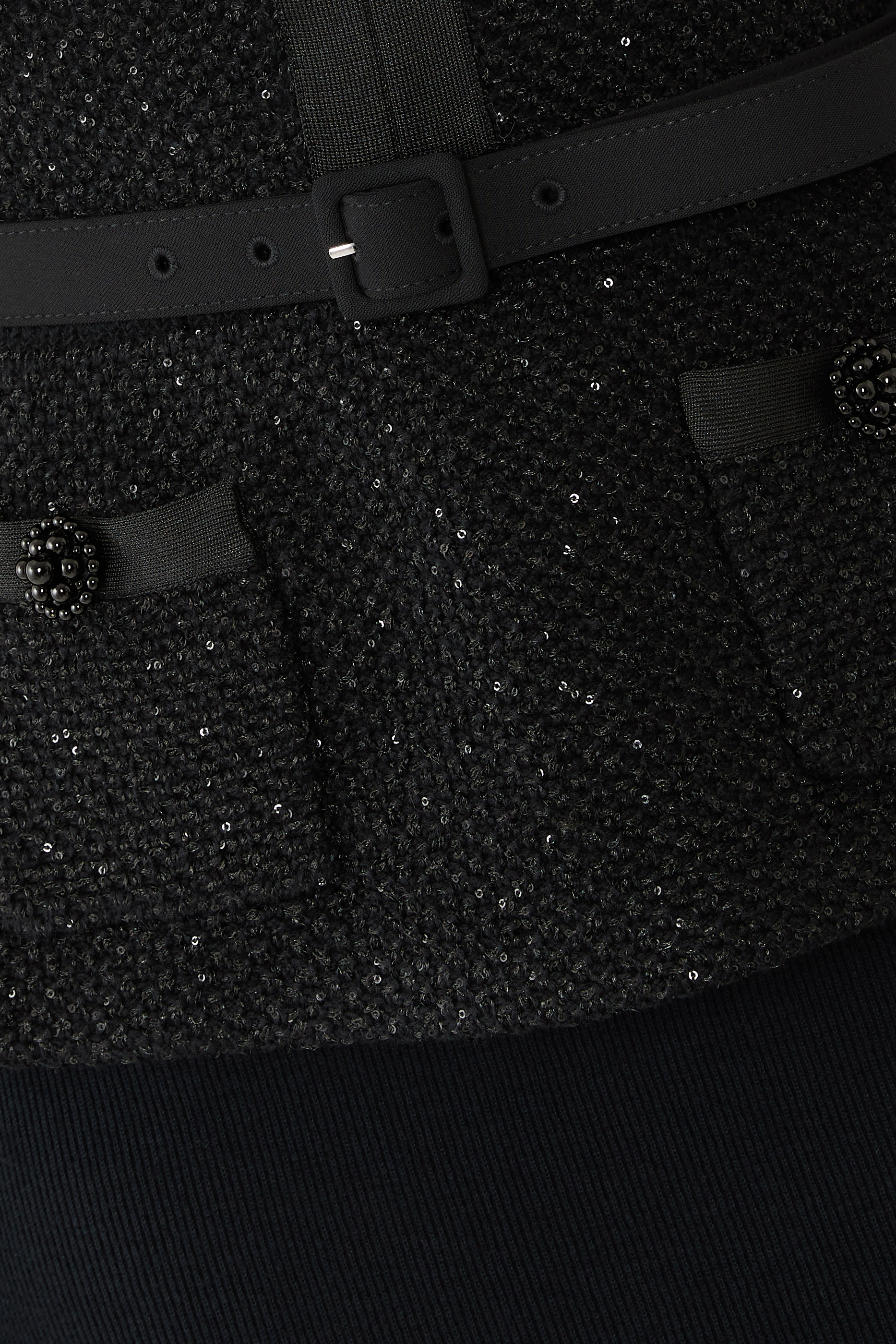 Sequin Knit Tailored Midi Dress