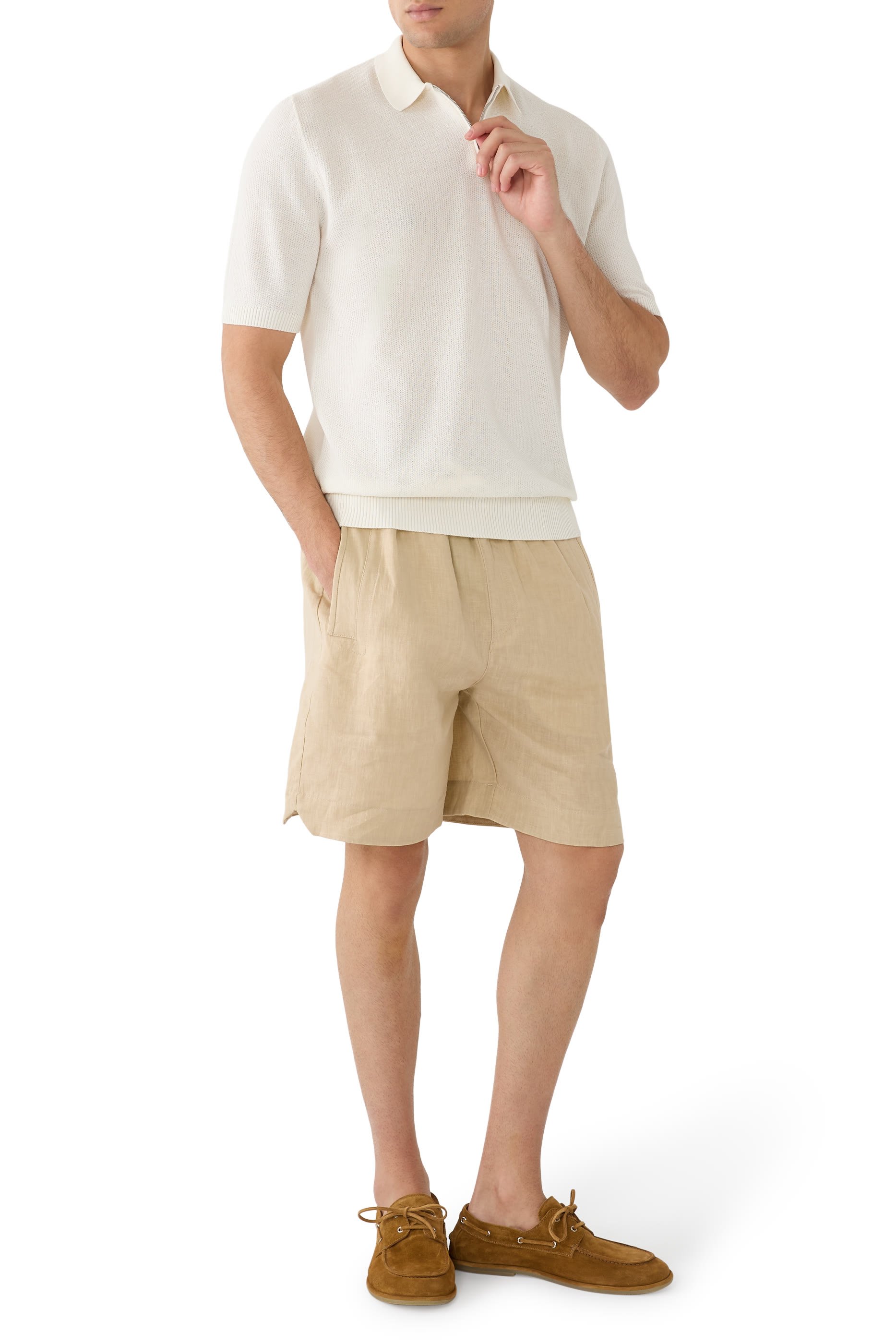 Half Zip Polo T-Shirt