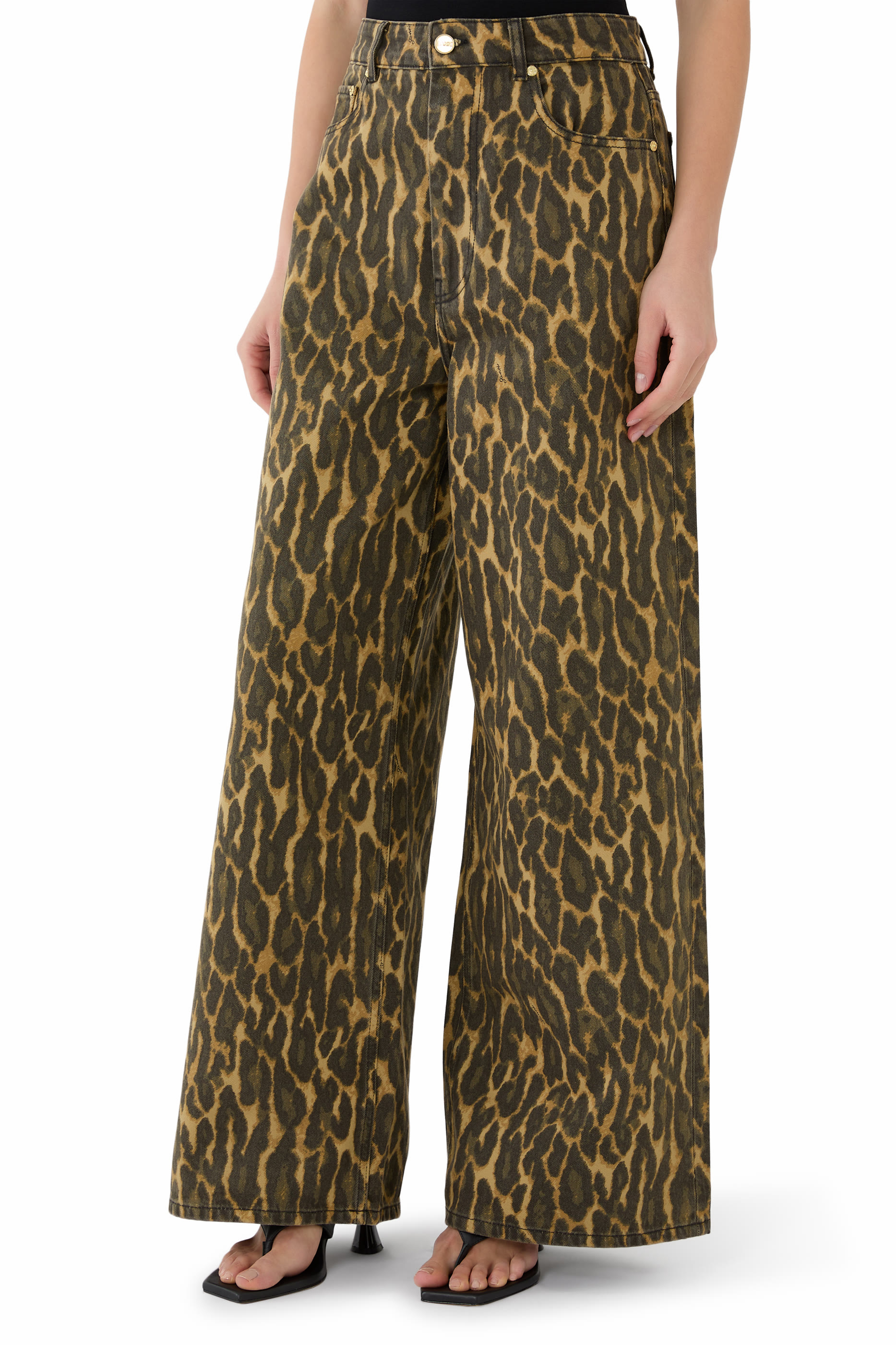 Leopard Baggy Jeans