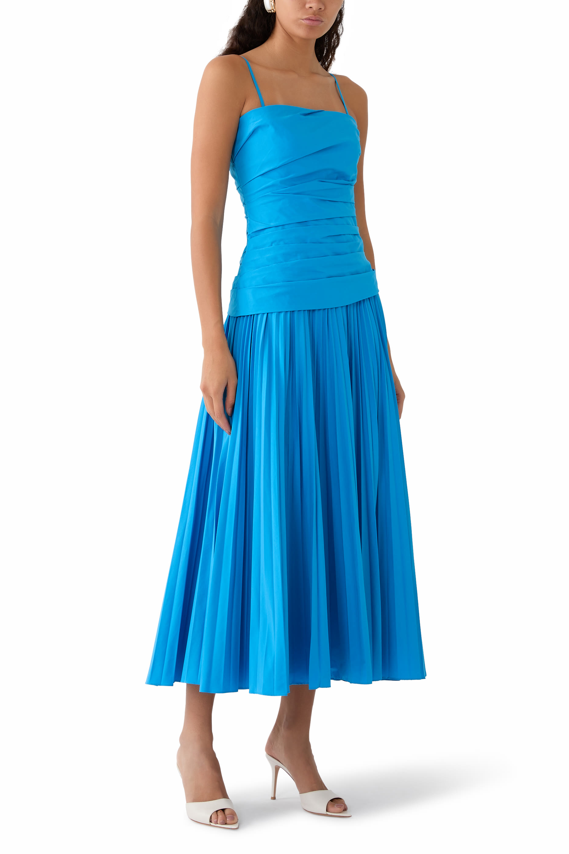 Arie Strapless Cotton Midi Dress