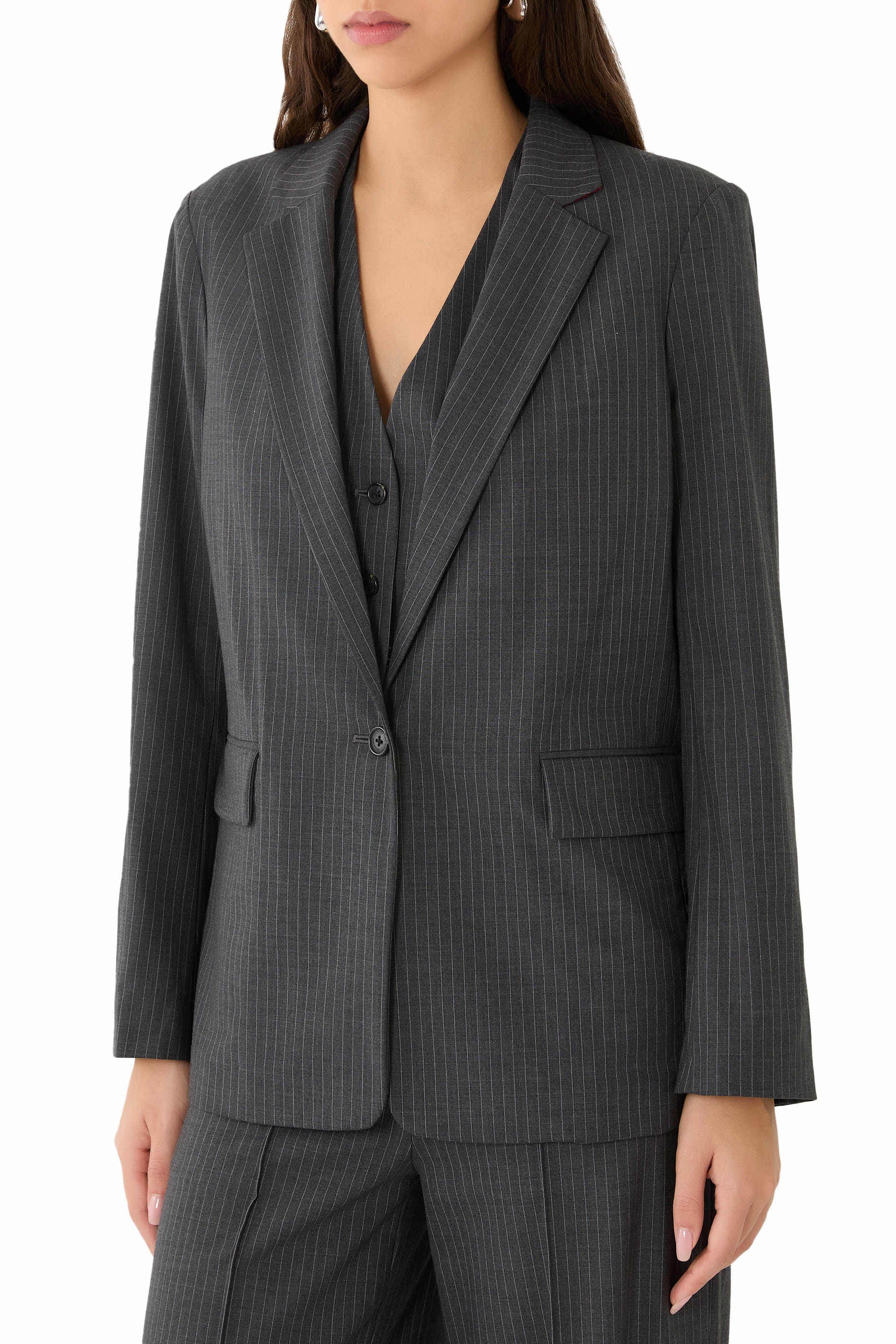 Jennifer Striped Two-in-One Blazer 