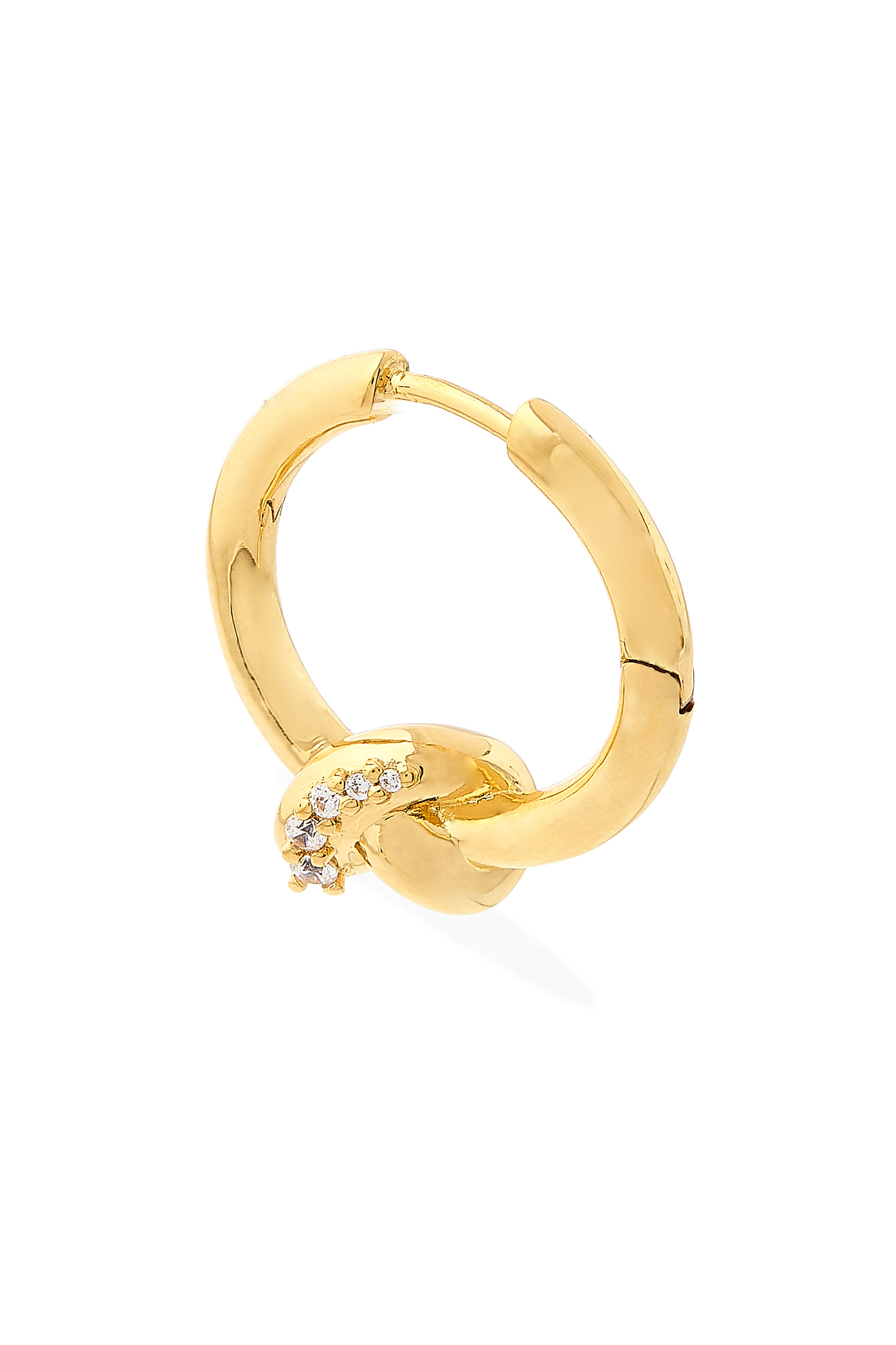 Lucy Williams Pav&eacute; Knot Small Hoop Earrings