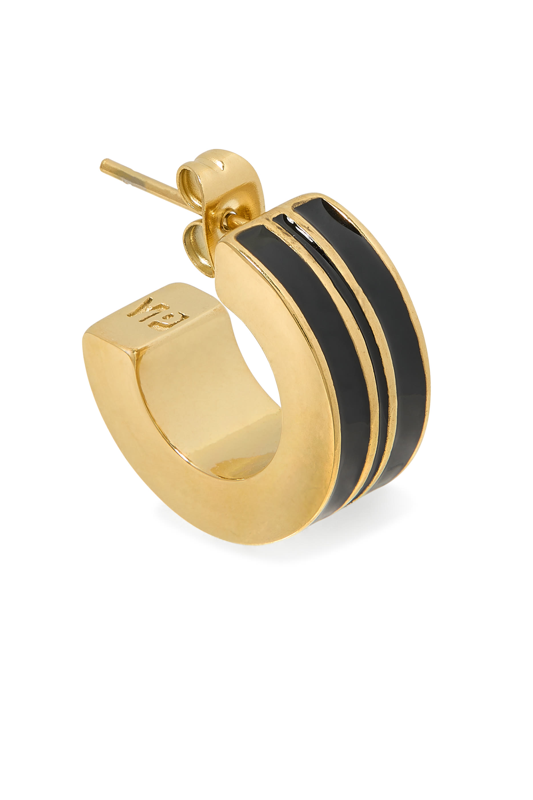 Two-Tone Thick Hoop Single Earring