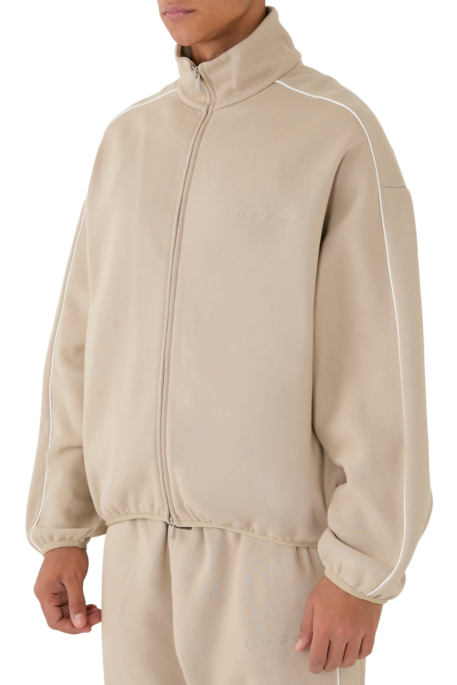  Modern Fleece Track Jacket With Piping