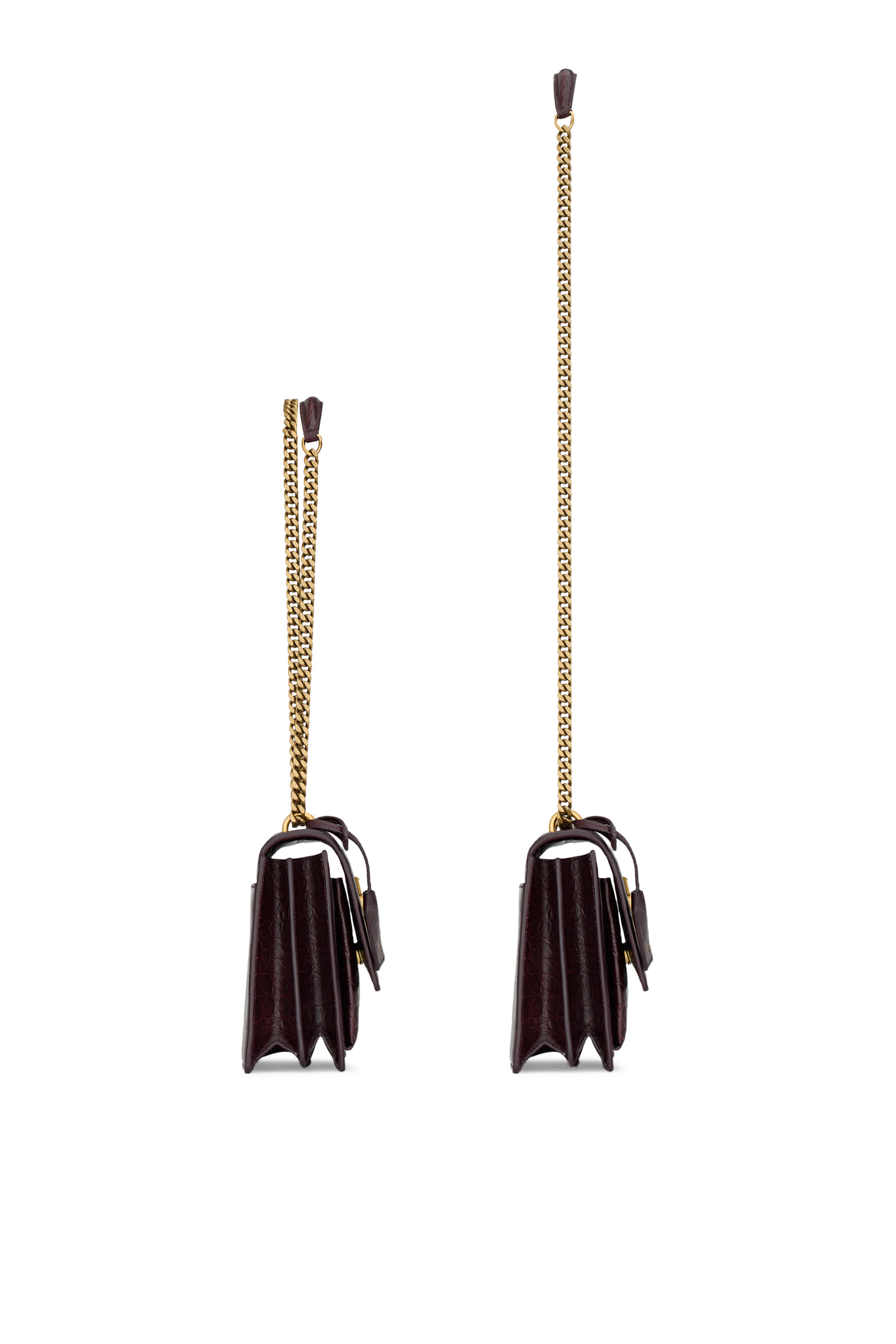 Sunset Medium Bag in Crocodile Embossed Leather