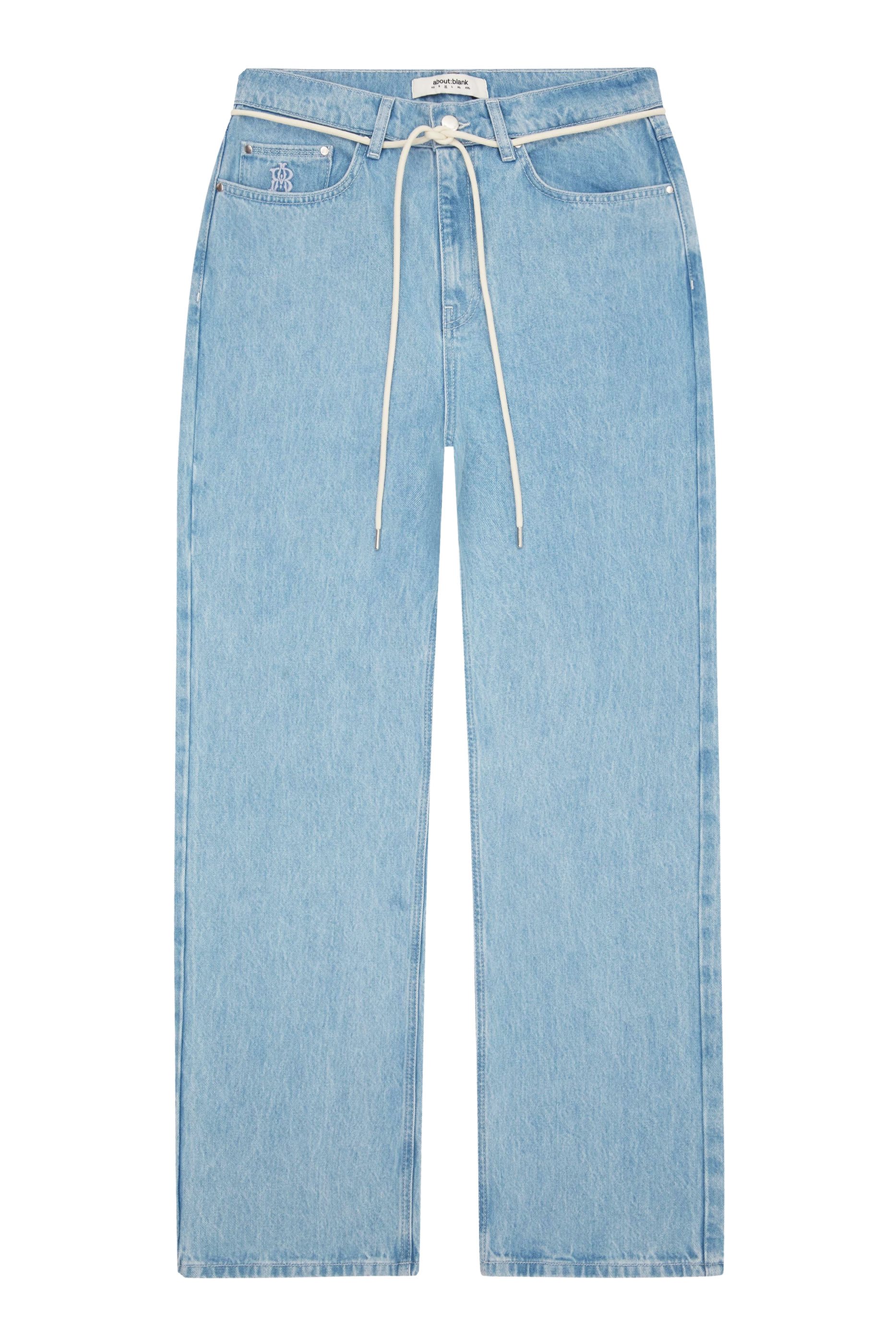 Denim Block Pants