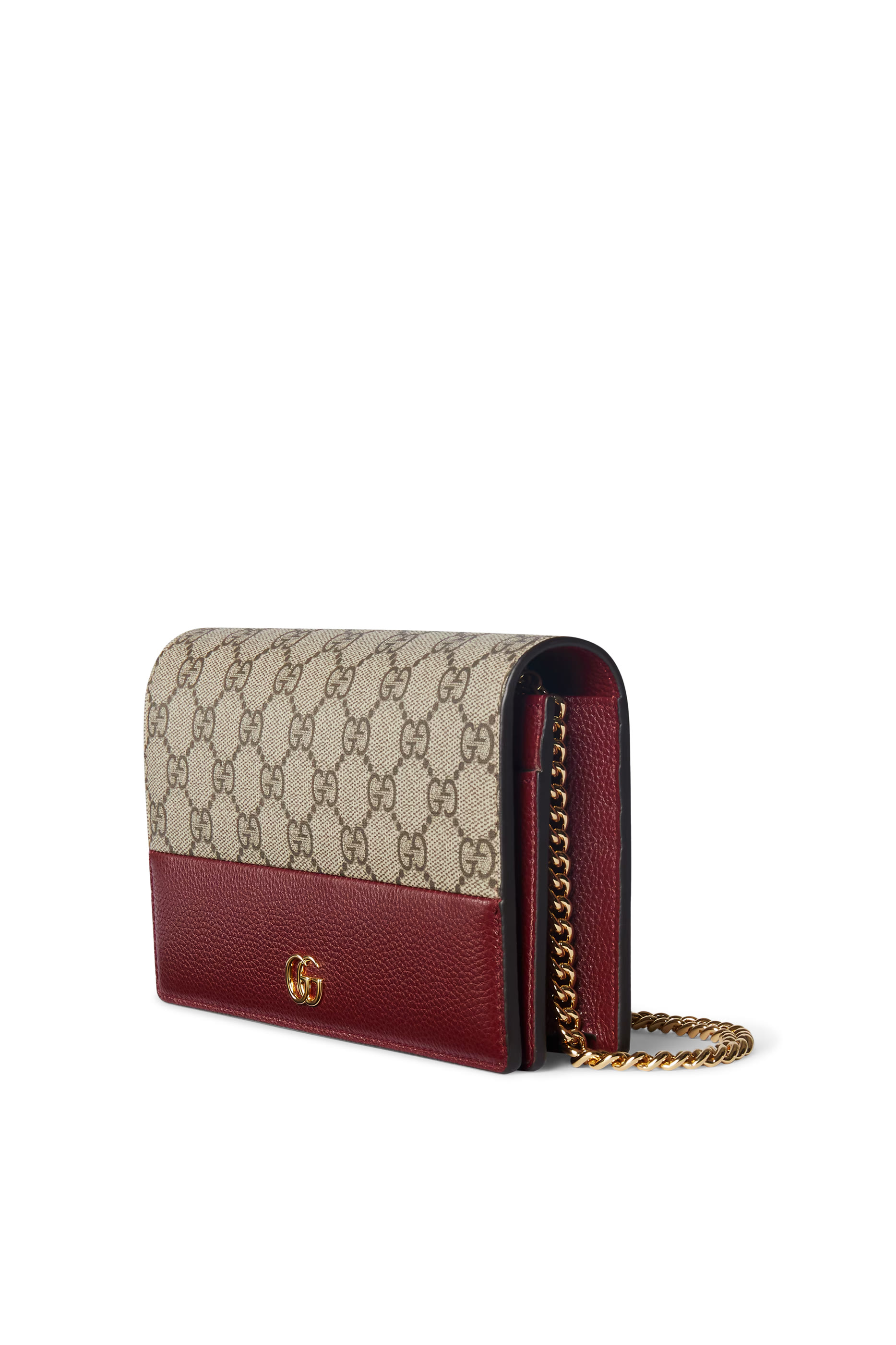 GG Marmont Bi-Color Wallet on Chain