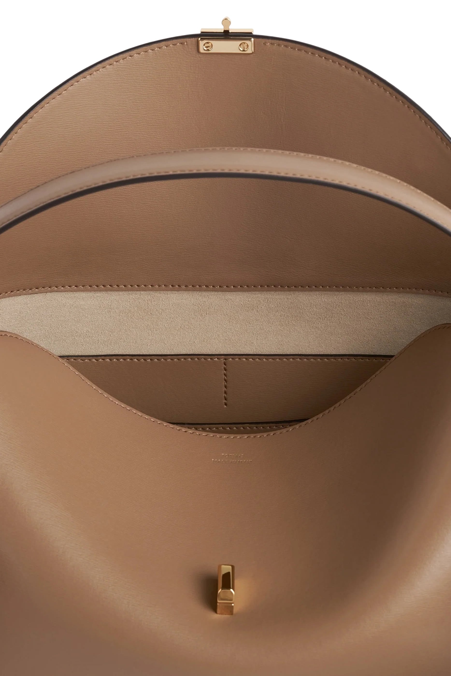 T-Lock Leather Top Handle Bag