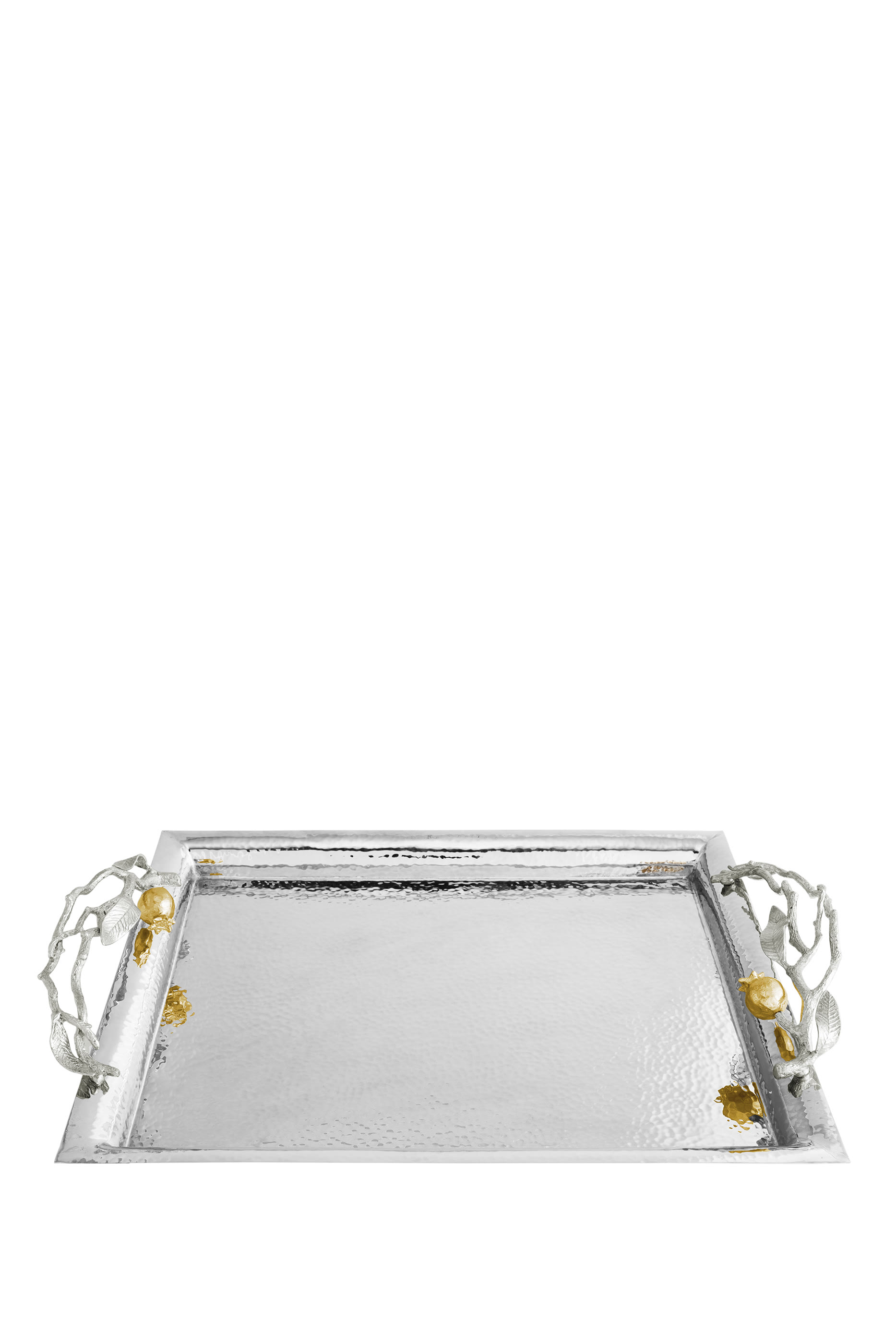 Pomegranate Silver & Gold Serving Tray