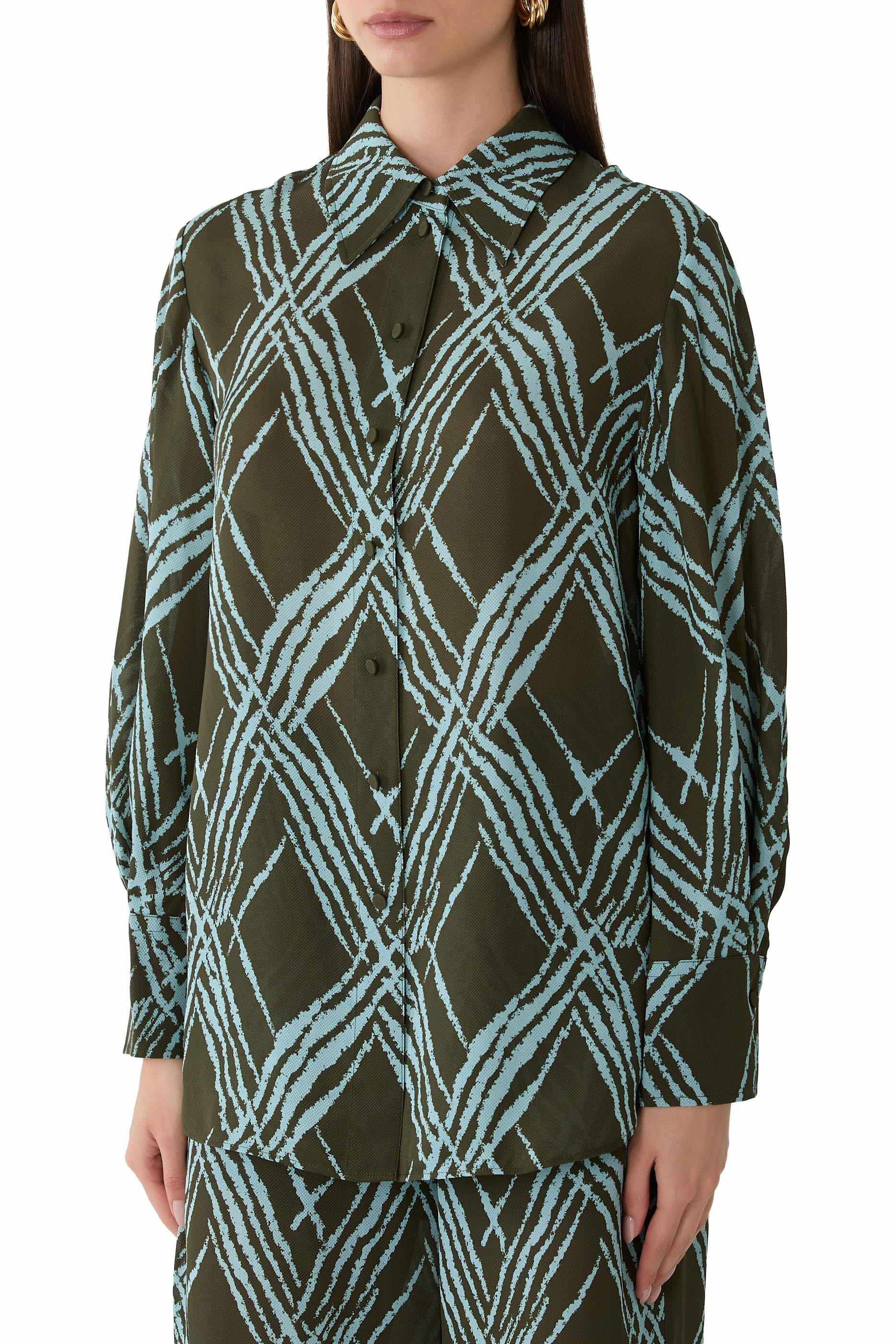 Sina Open Weave Silk Blouse