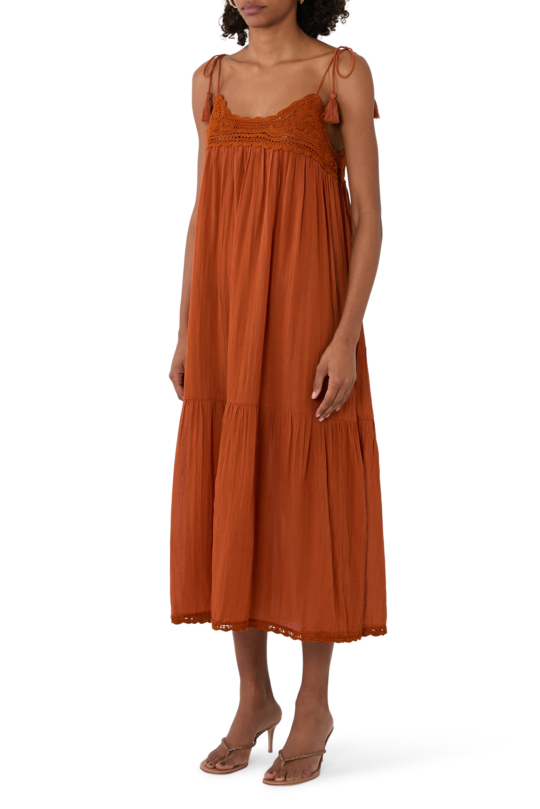  Linnea Coverup Dress with Crochet Detail