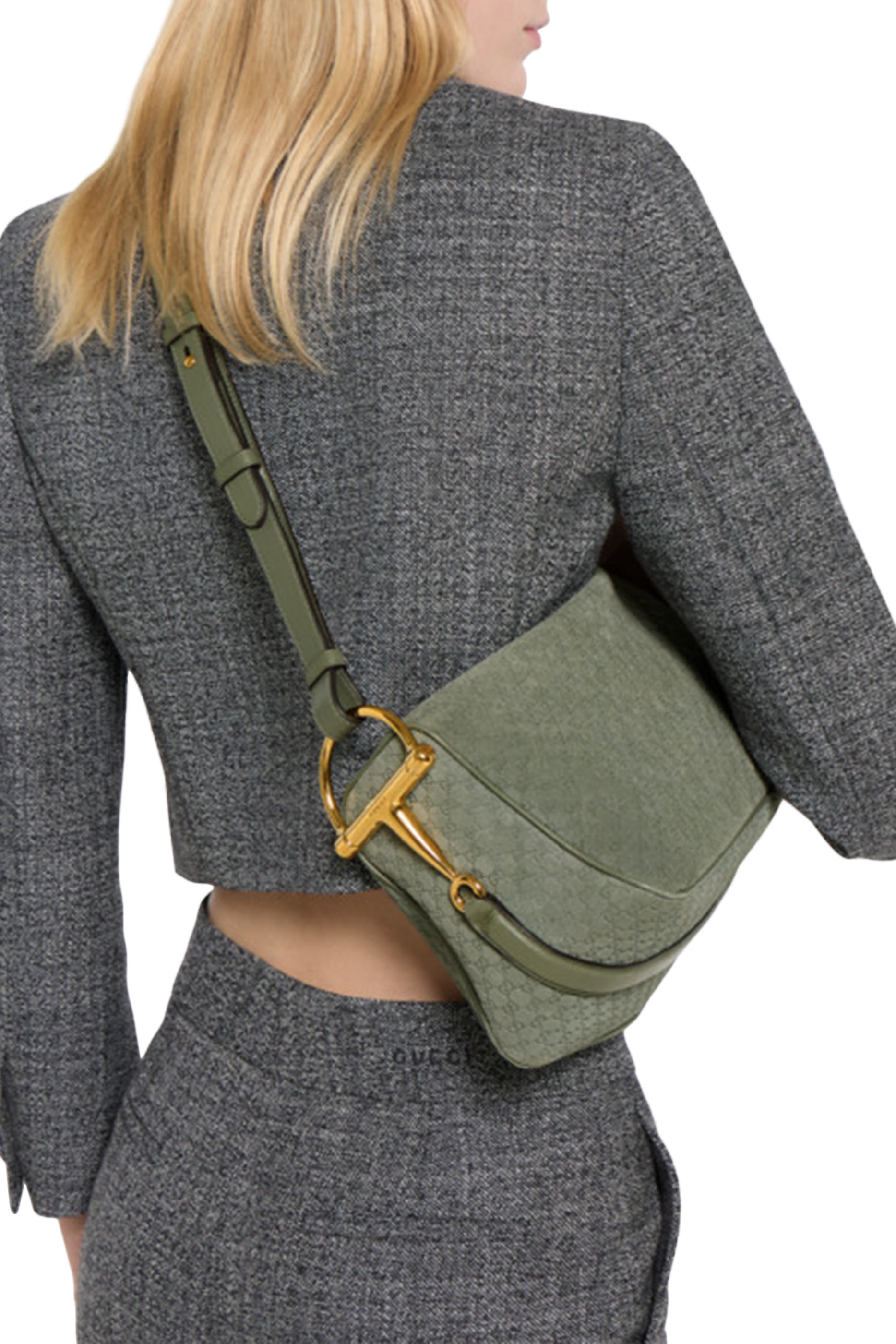 Half Horsebit Medium Shoulder Bag