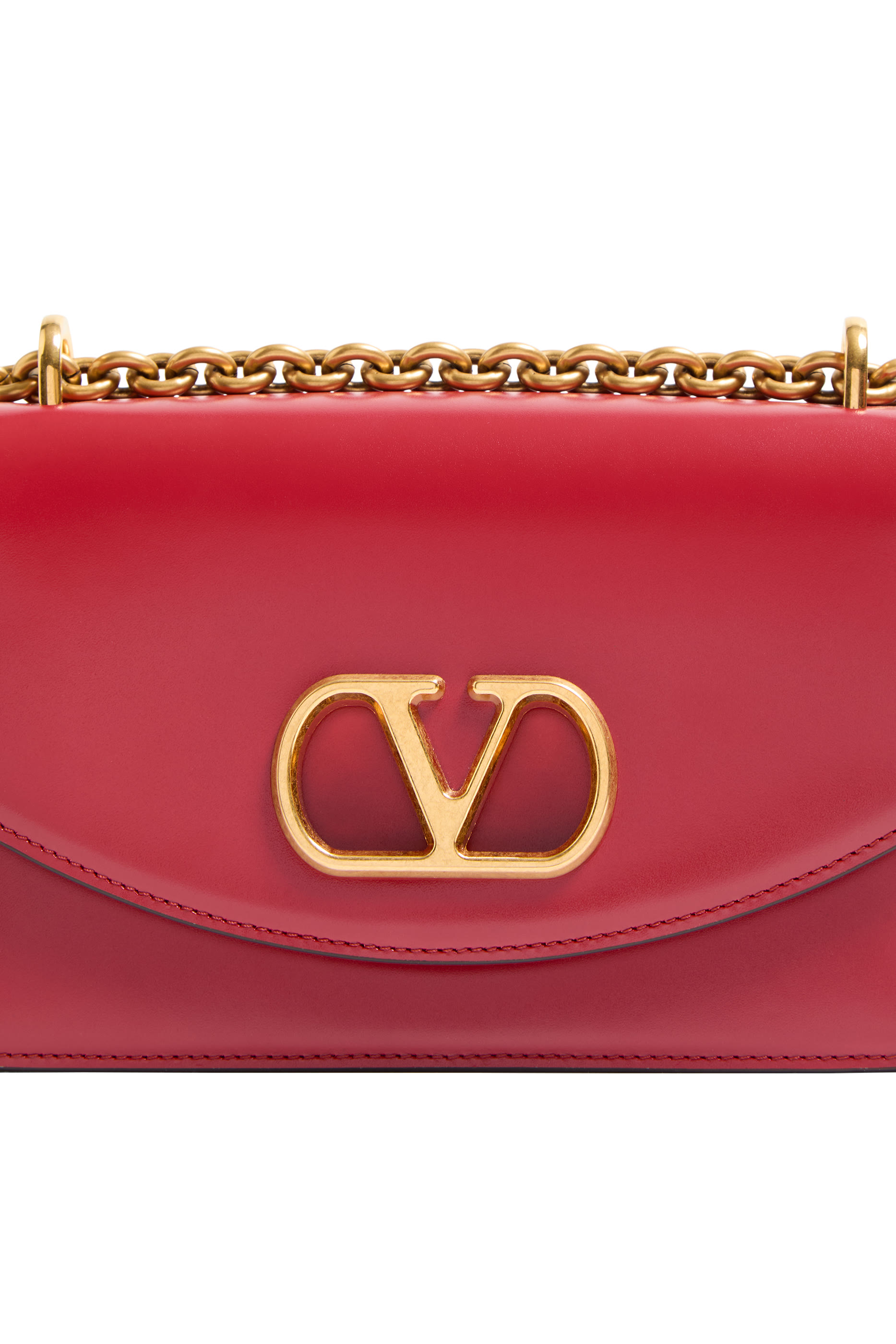 Vain Small Shoulder Bag in Shiny Calfskin Leather