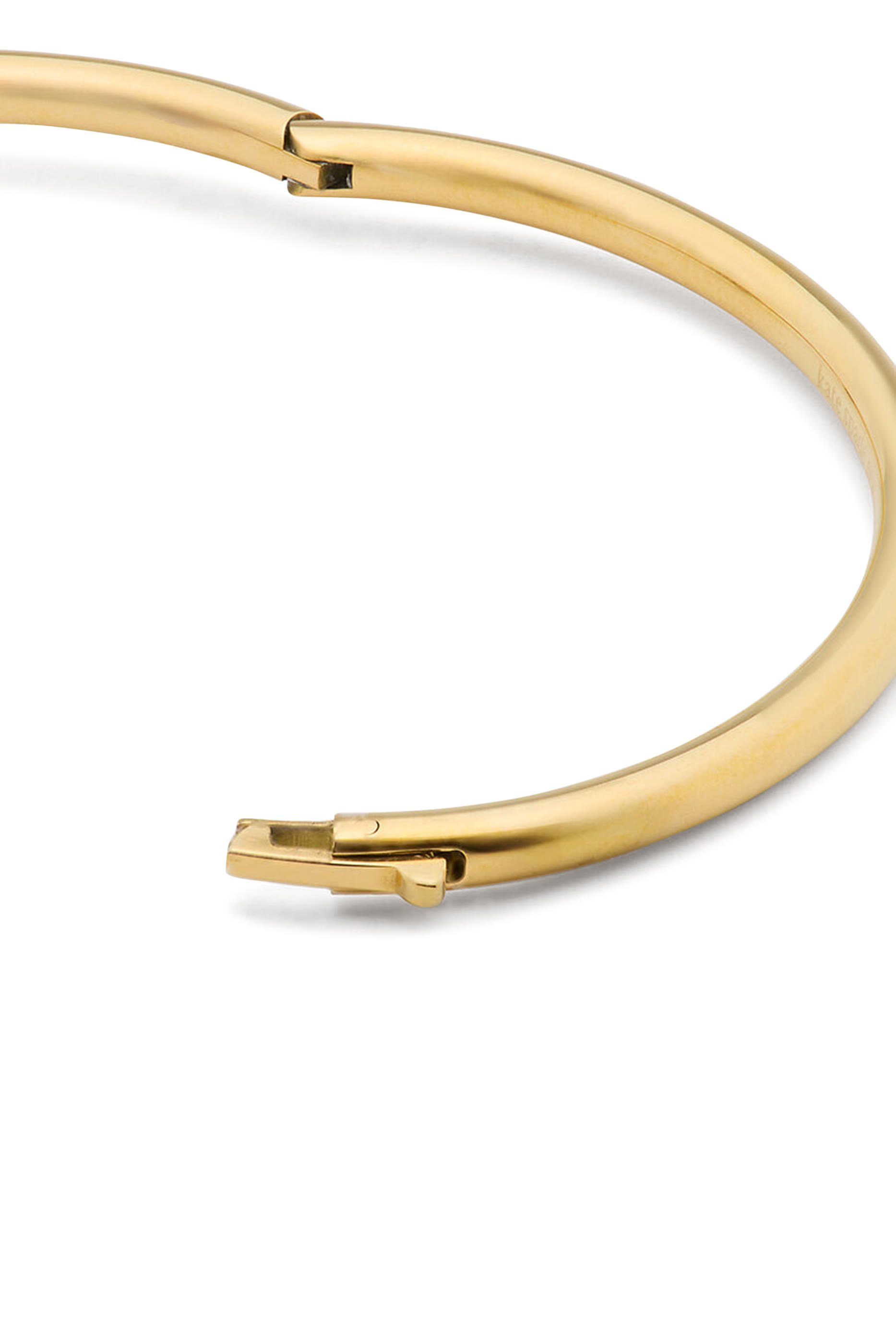 Double Knot Pave Hinged Bangle, Plated Metal, Stainless Steel & Cubic Zirconia