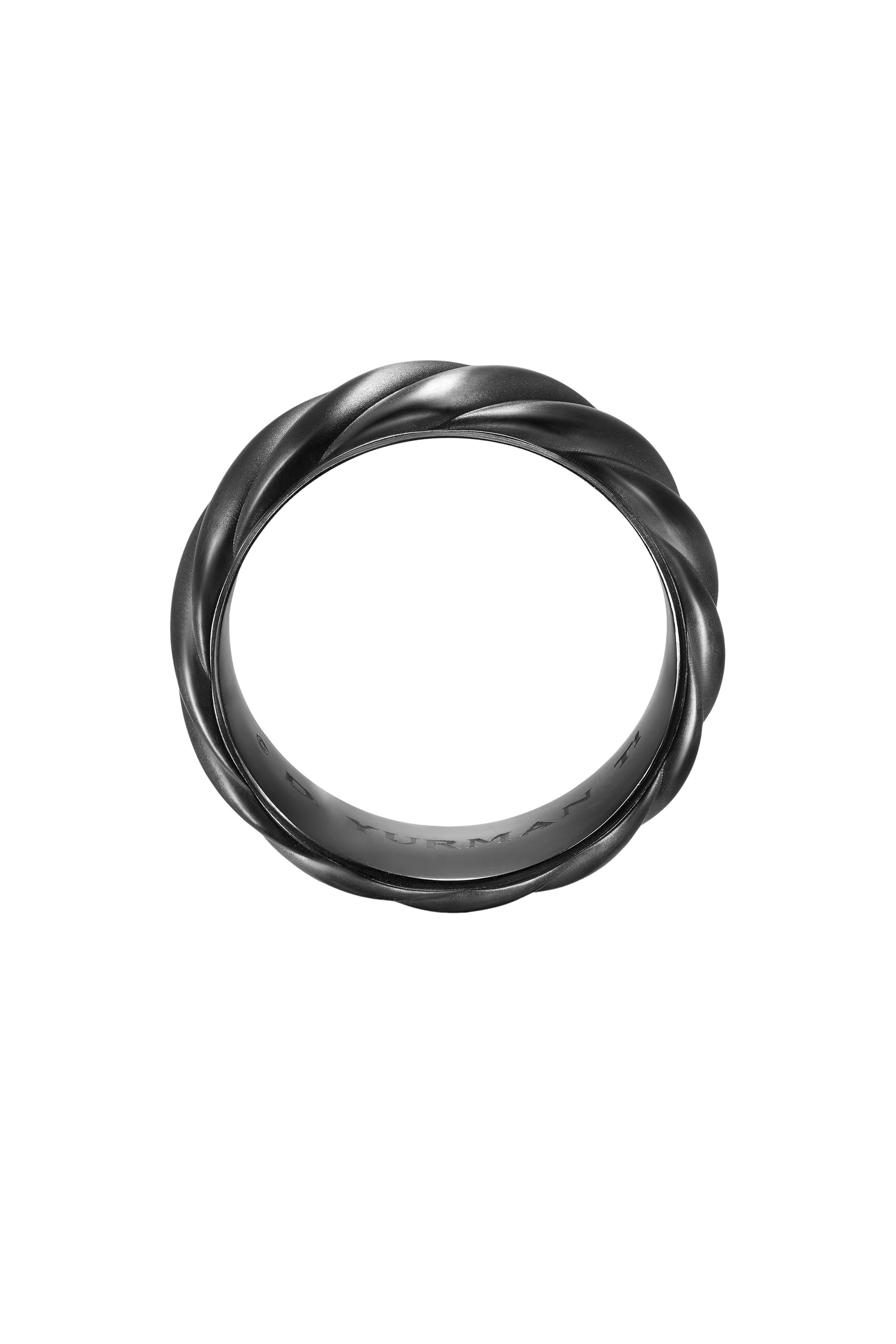 Sculpted Cable Band Ring, Titanium