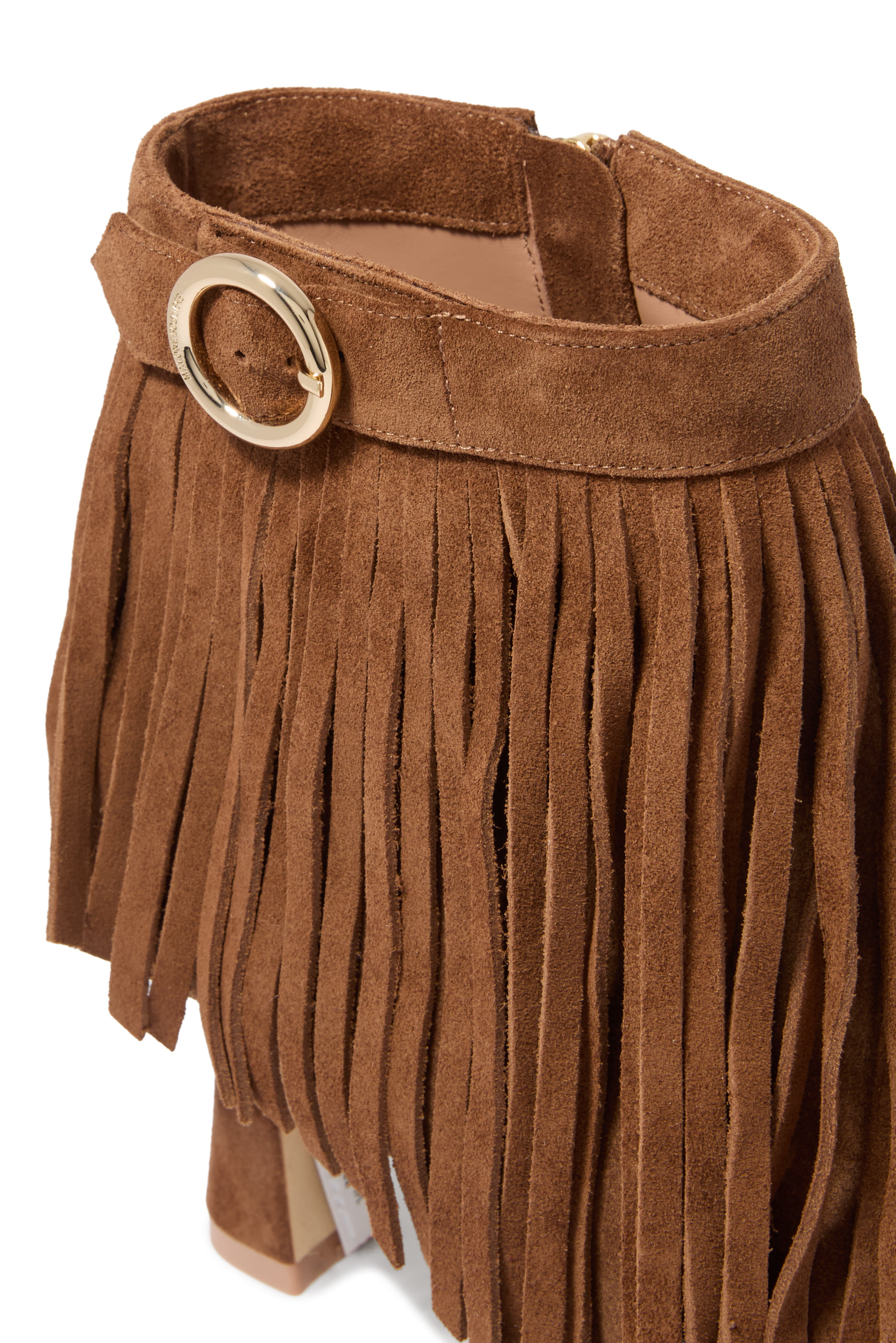 Donni 70 Suede Fringed Heeled Ankle Boots