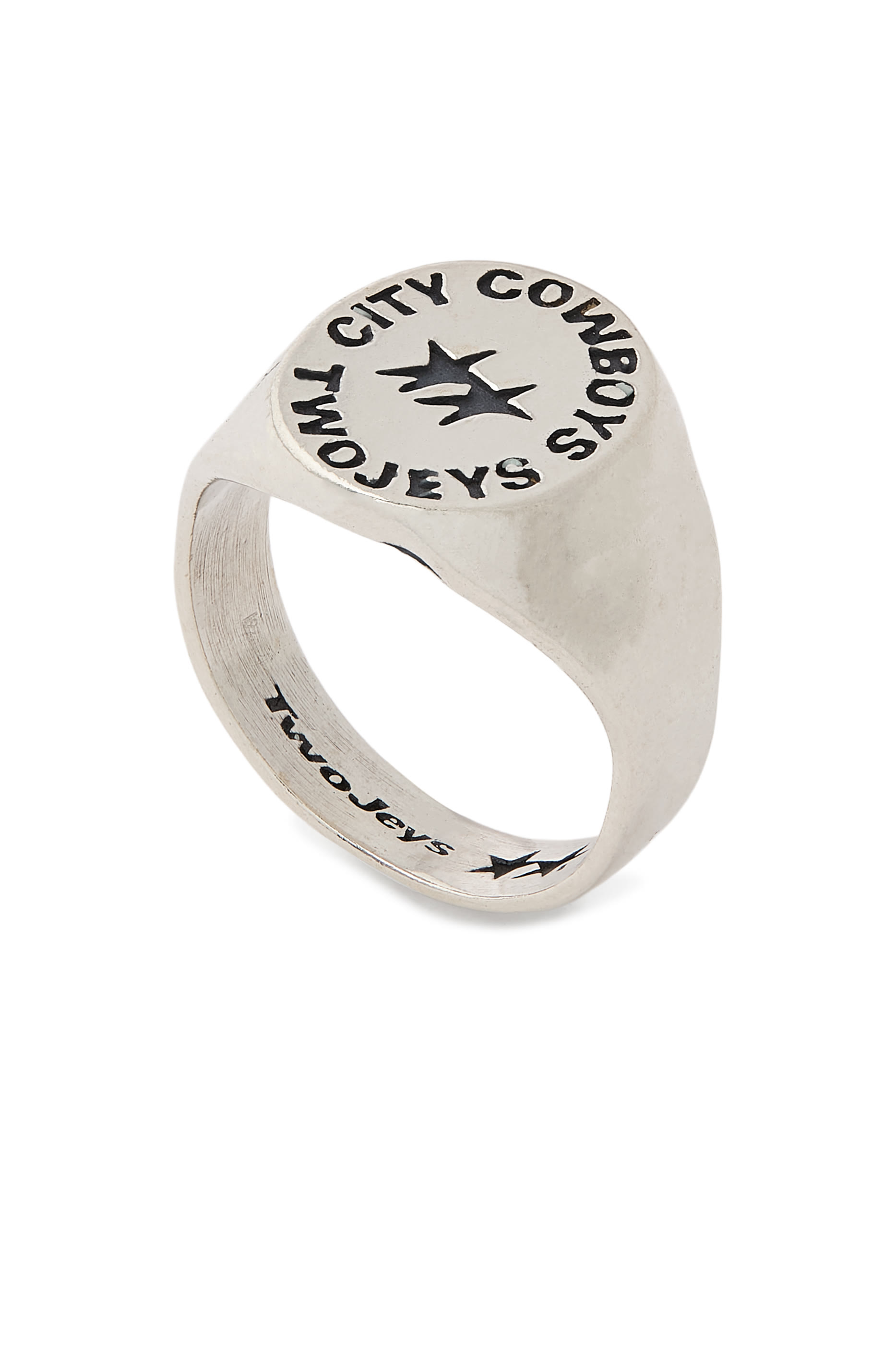 Ignorant Cowboy Signet, 925 Sterling Silver