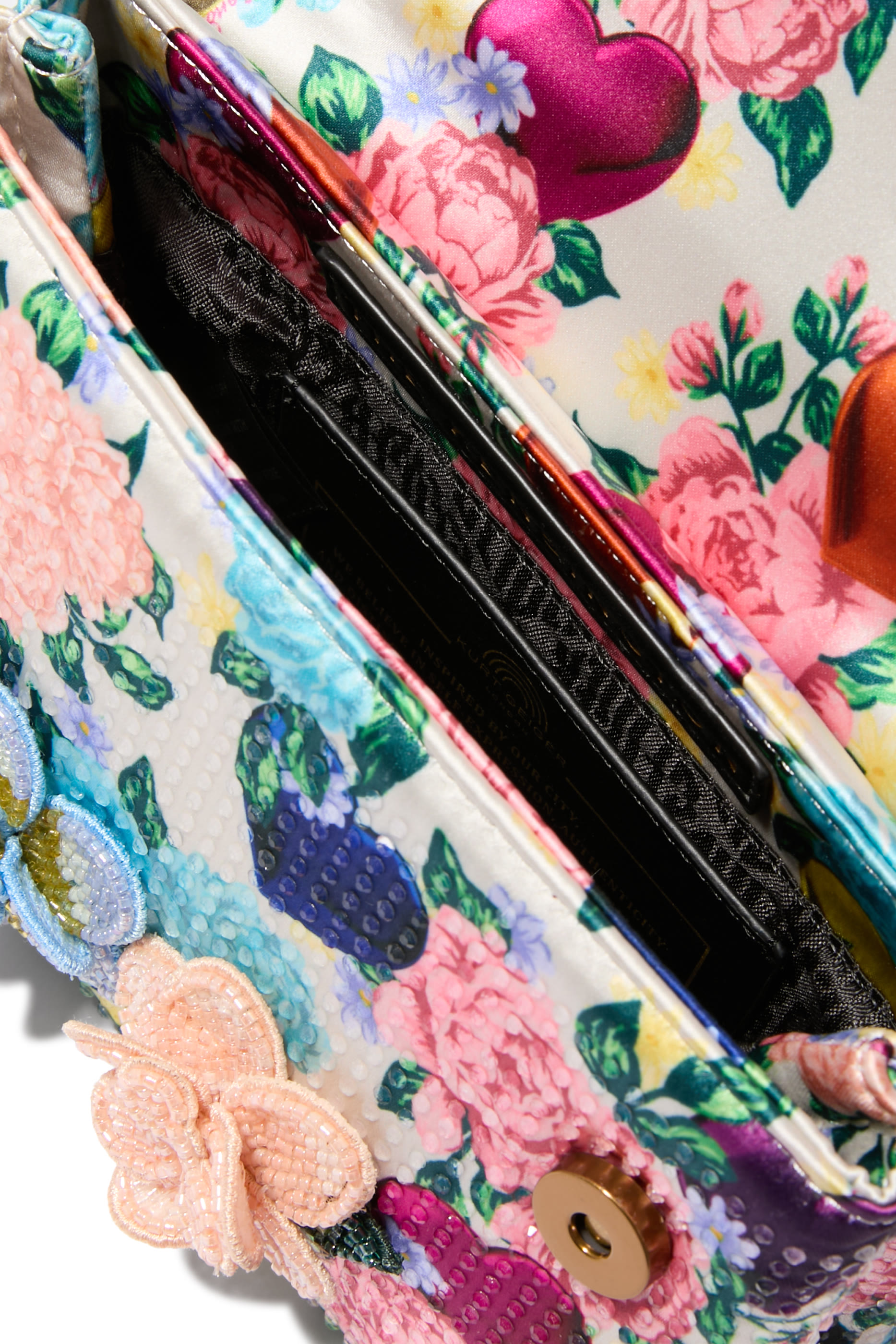 Small Kensington Floral-Appliqu&eacute; Shoulder Bag