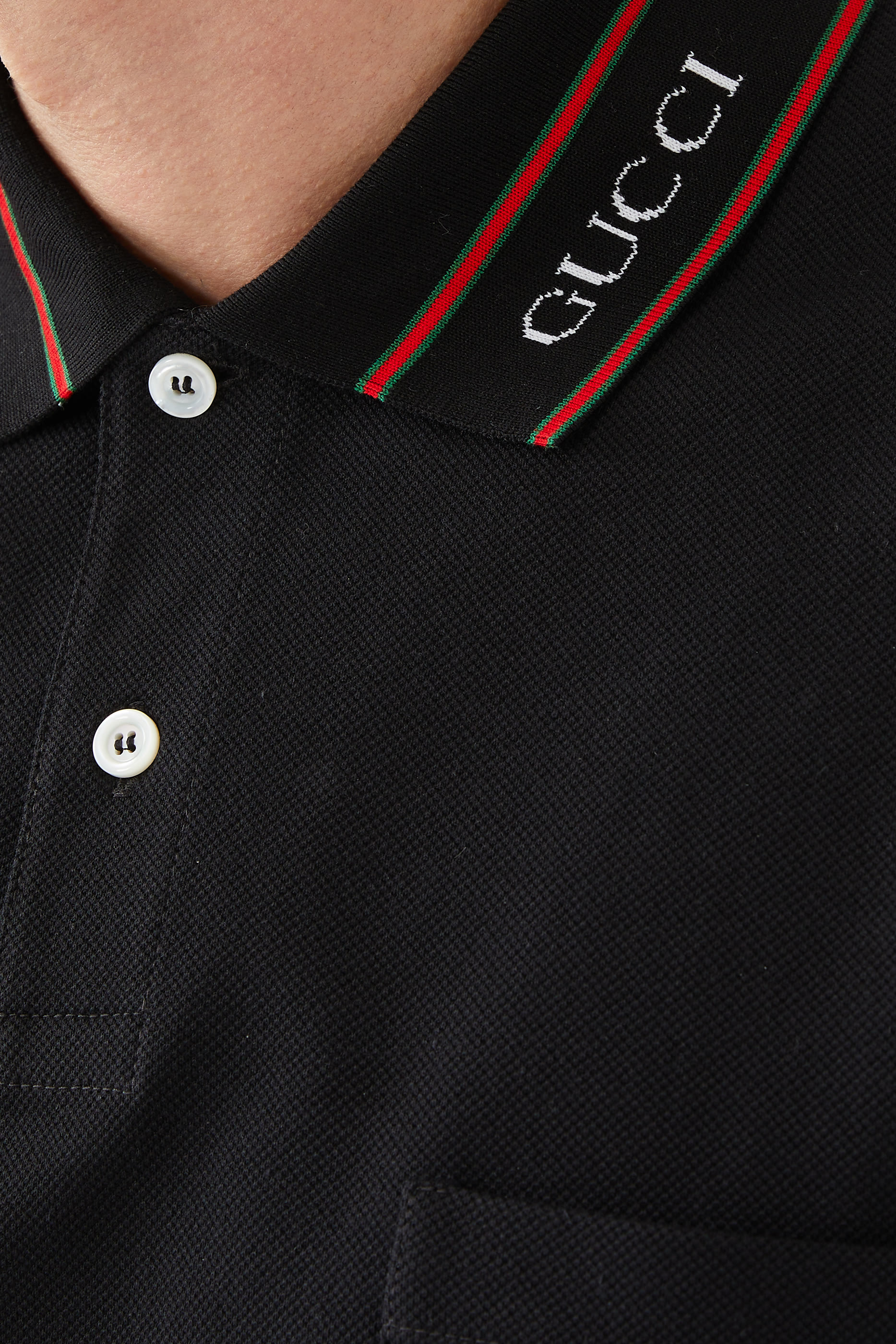 Cotton Piquet Polo Shirt with Web